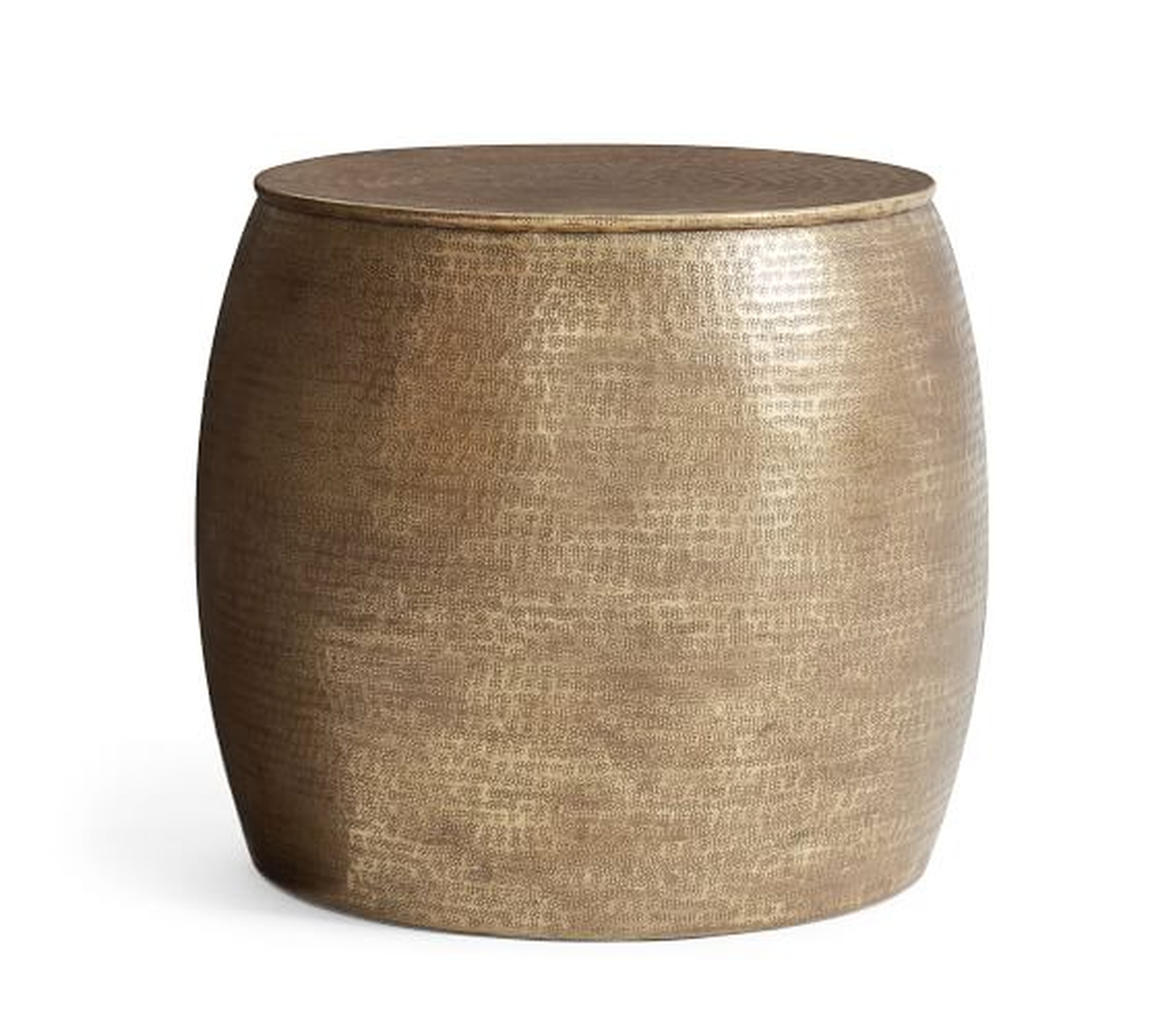 BERMUDA HAMMERED BRASS SIDE TABLE - Pottery Barn