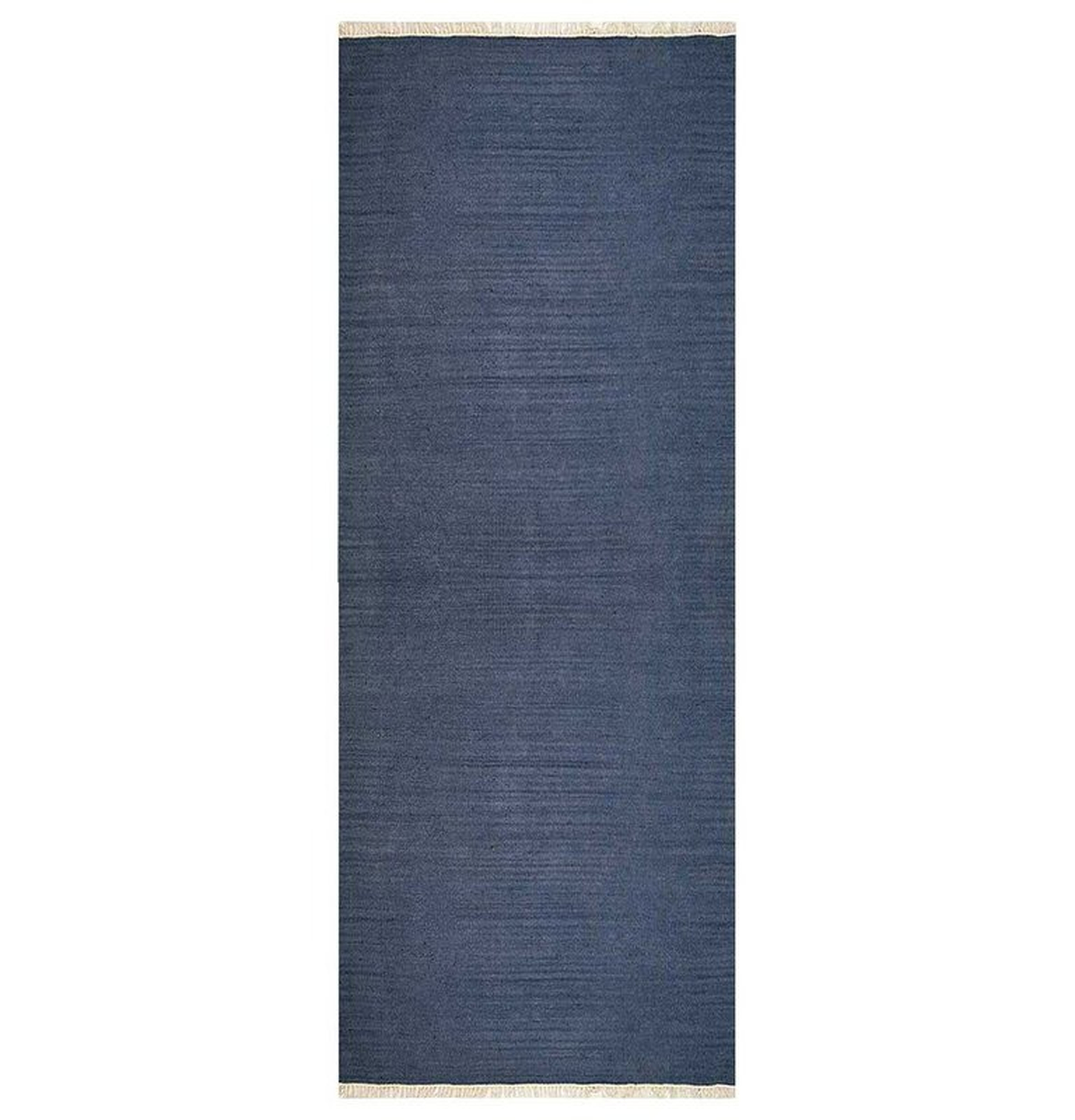 Andover Hand-Woven Wool Blue Area Rug (Runner) - Wayfair