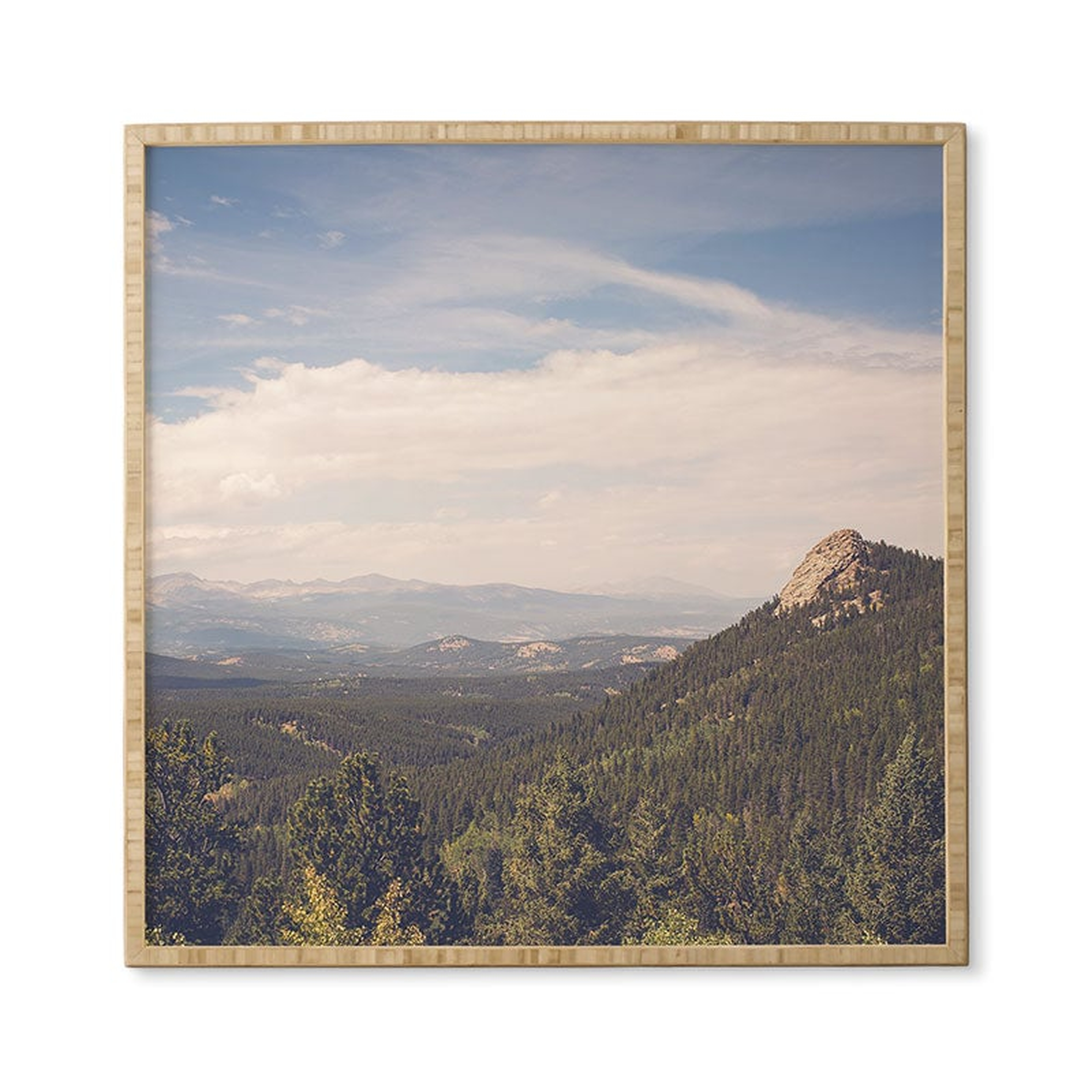 Continental Divide by Ann Hudec - Framed Wall Art Bamboo 30" x 30" - Deny Designs