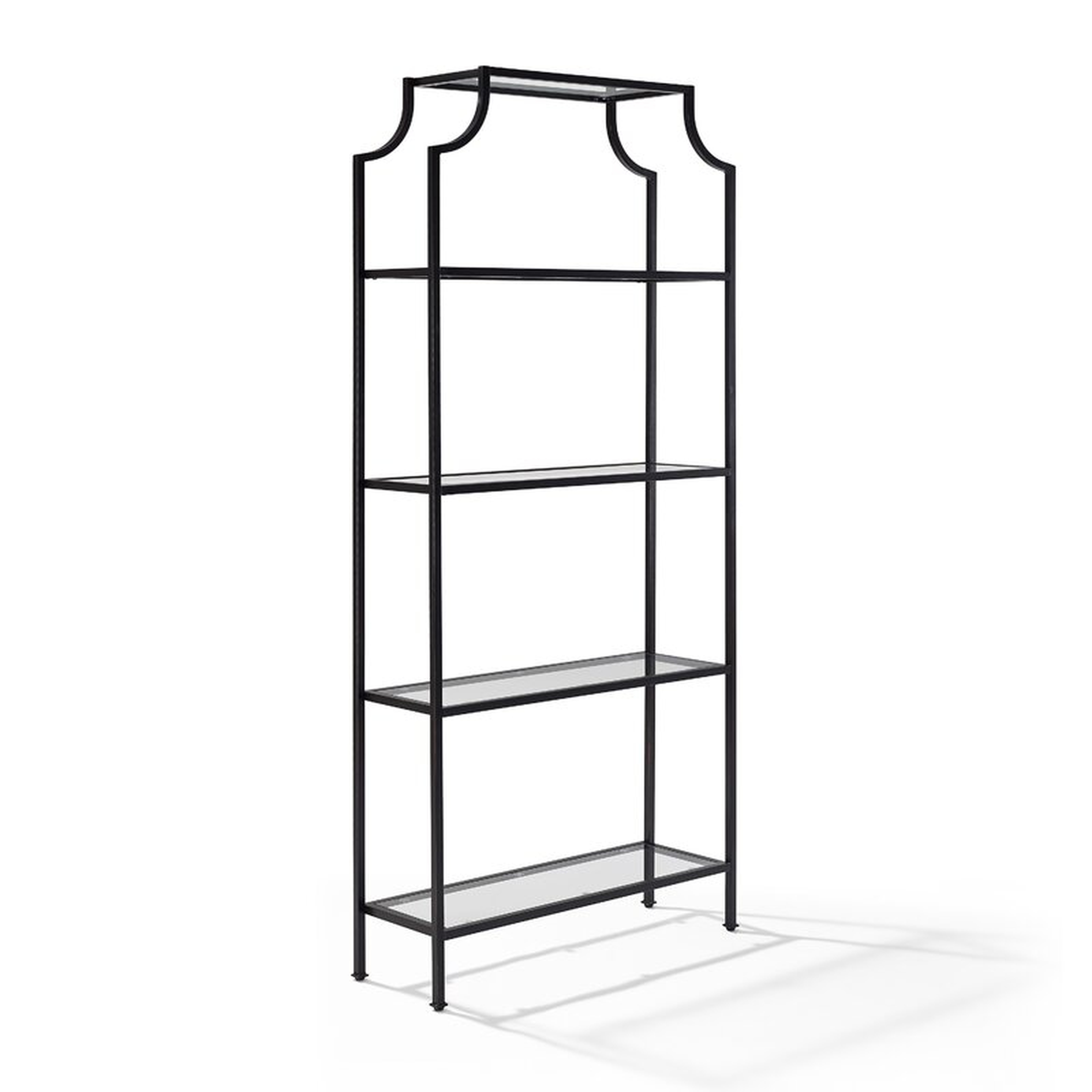 Otha 80.5'' H x 36'' W Metal And Glass Etagere Bookcase - Wayfair
