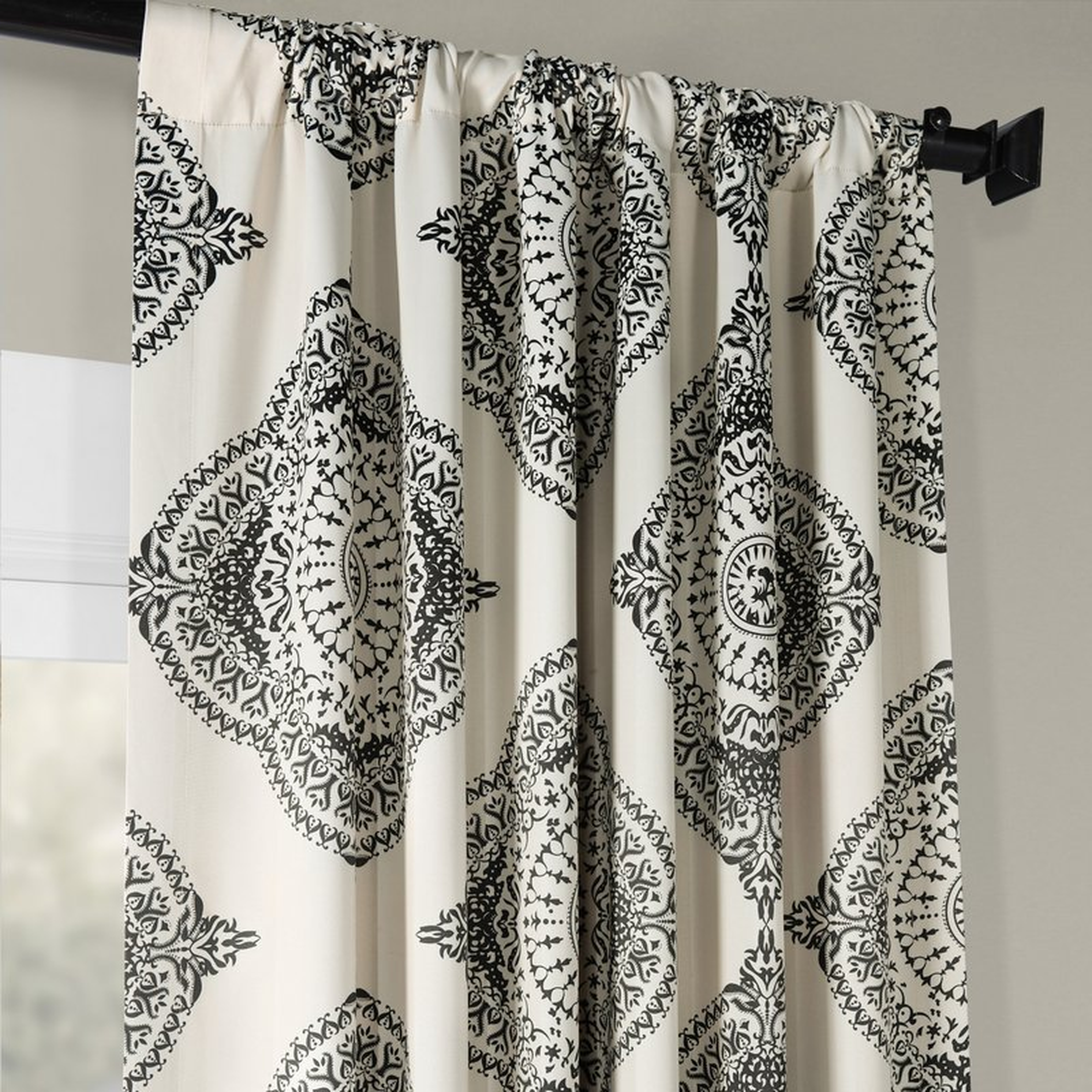 Wyndmoor Geometric Room Darkening Rod Pocket Single Curtain Panel - Wayfair