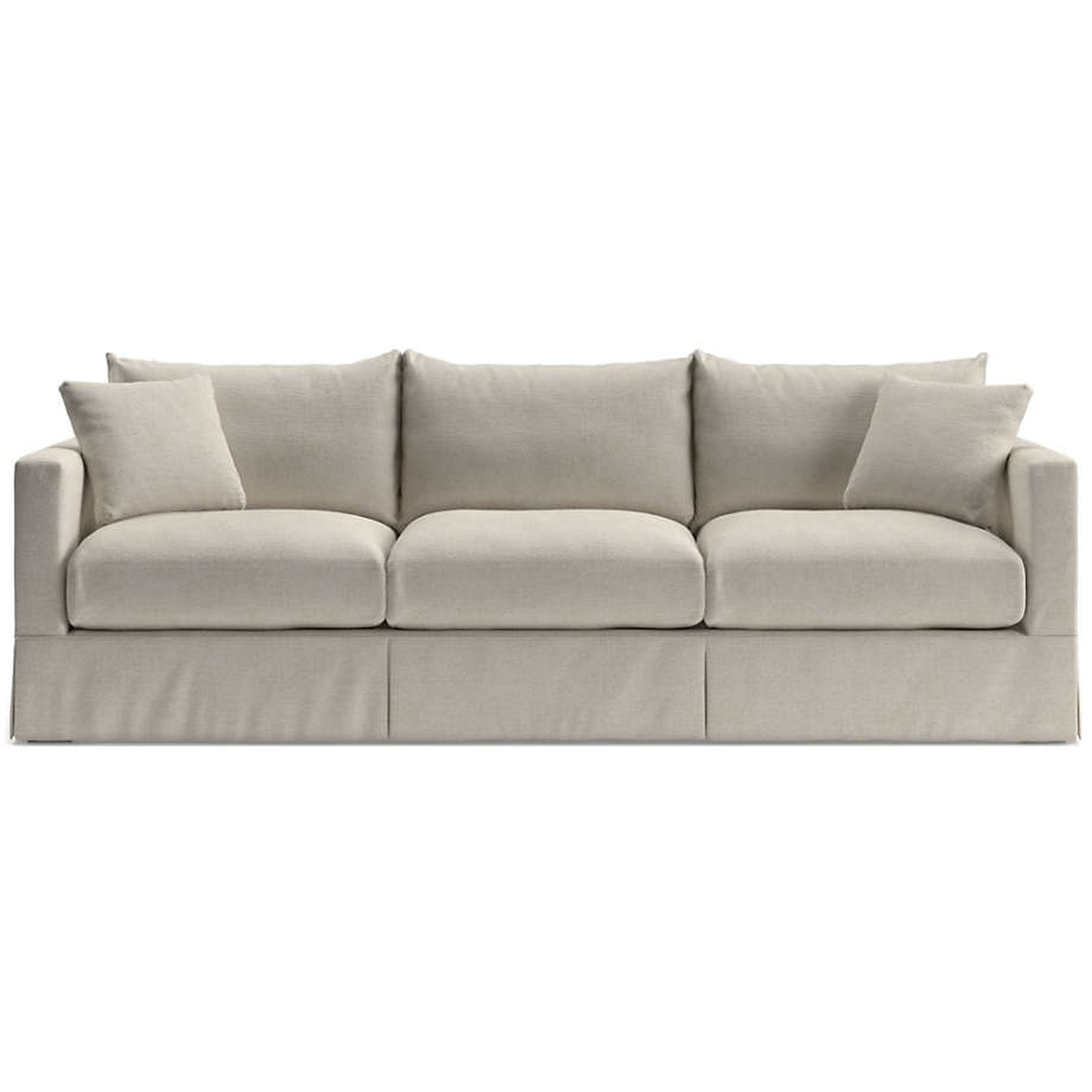 Willow 103" Grande Modern Slipcovered Sofa - Monet Champagne - Crate and Barrel