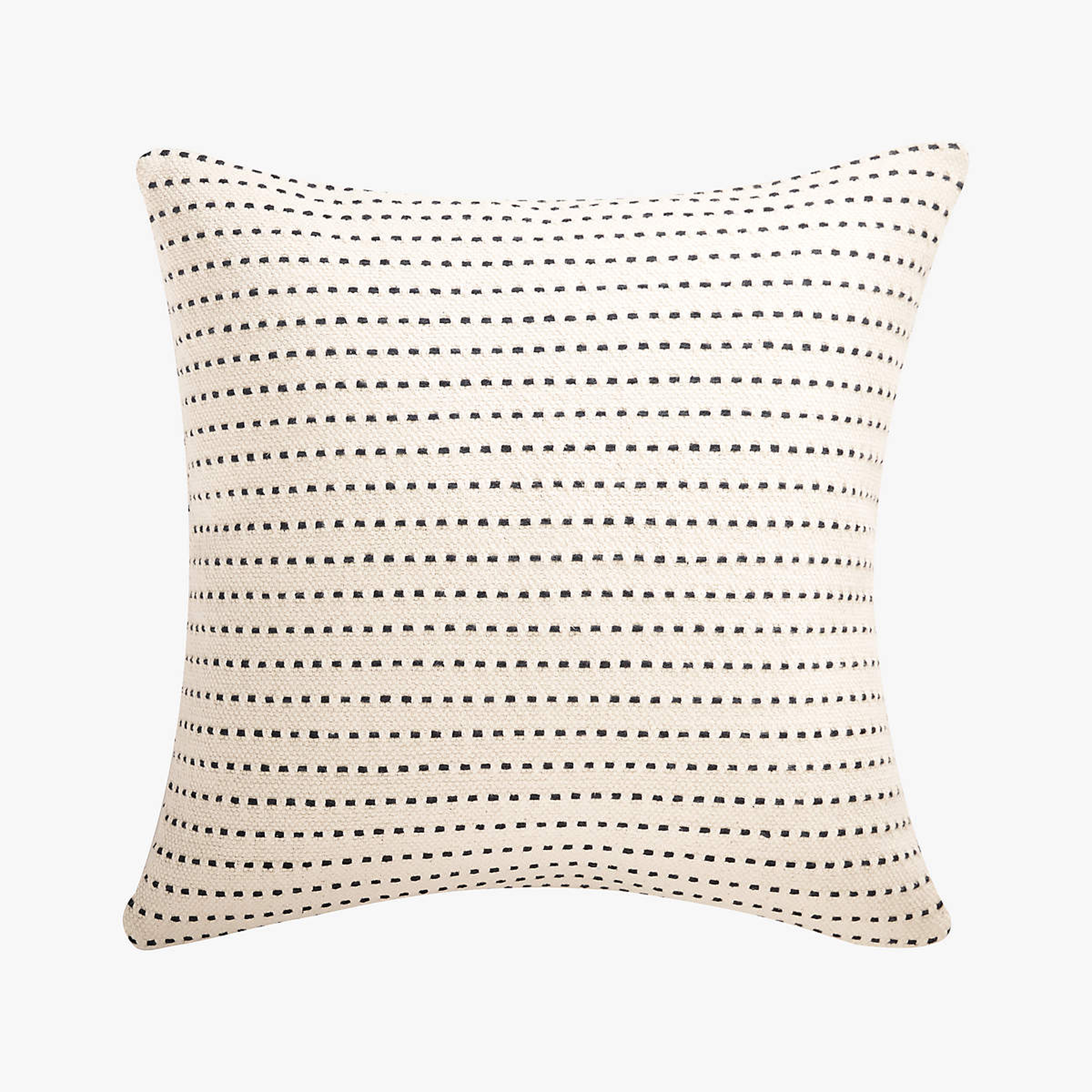 Clique Pillow, Feather-Down Insert, White, 20" x 20", Restock in Mid March, 2023. - CB2