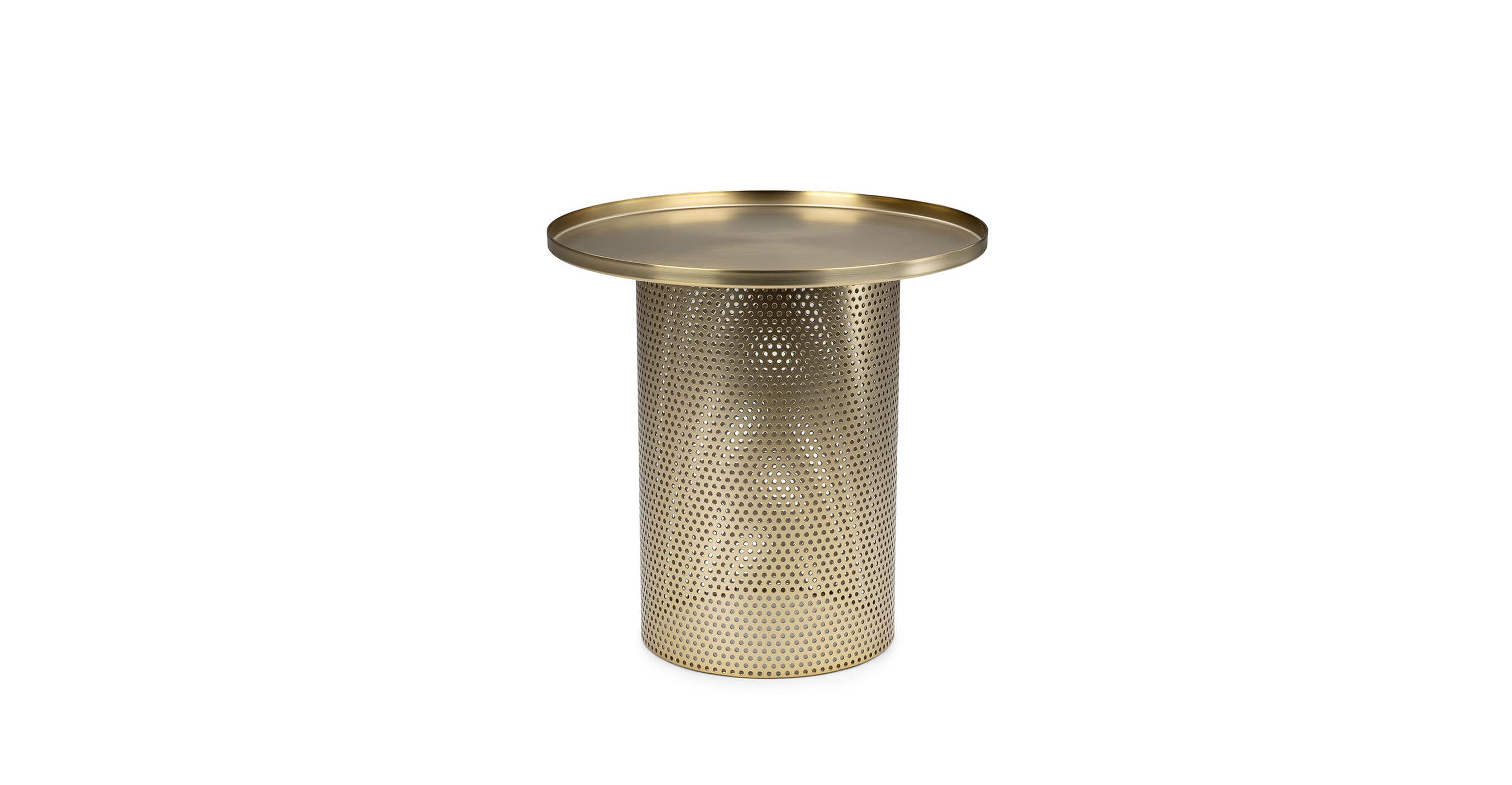 Equa Brushed Brass Side Table - Article