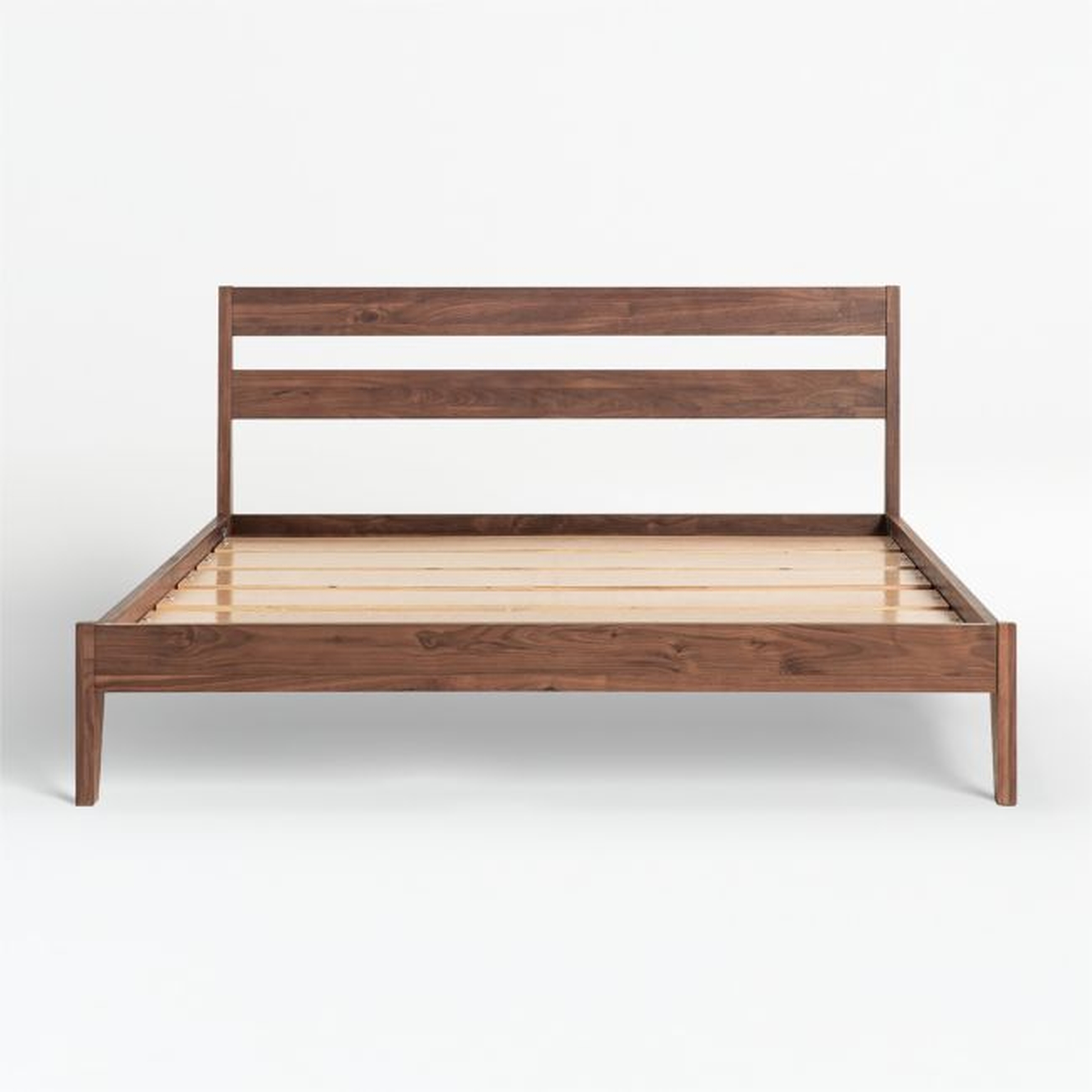 Tuft & Needle California King Solid Walnut Bed - Crate and Barrel