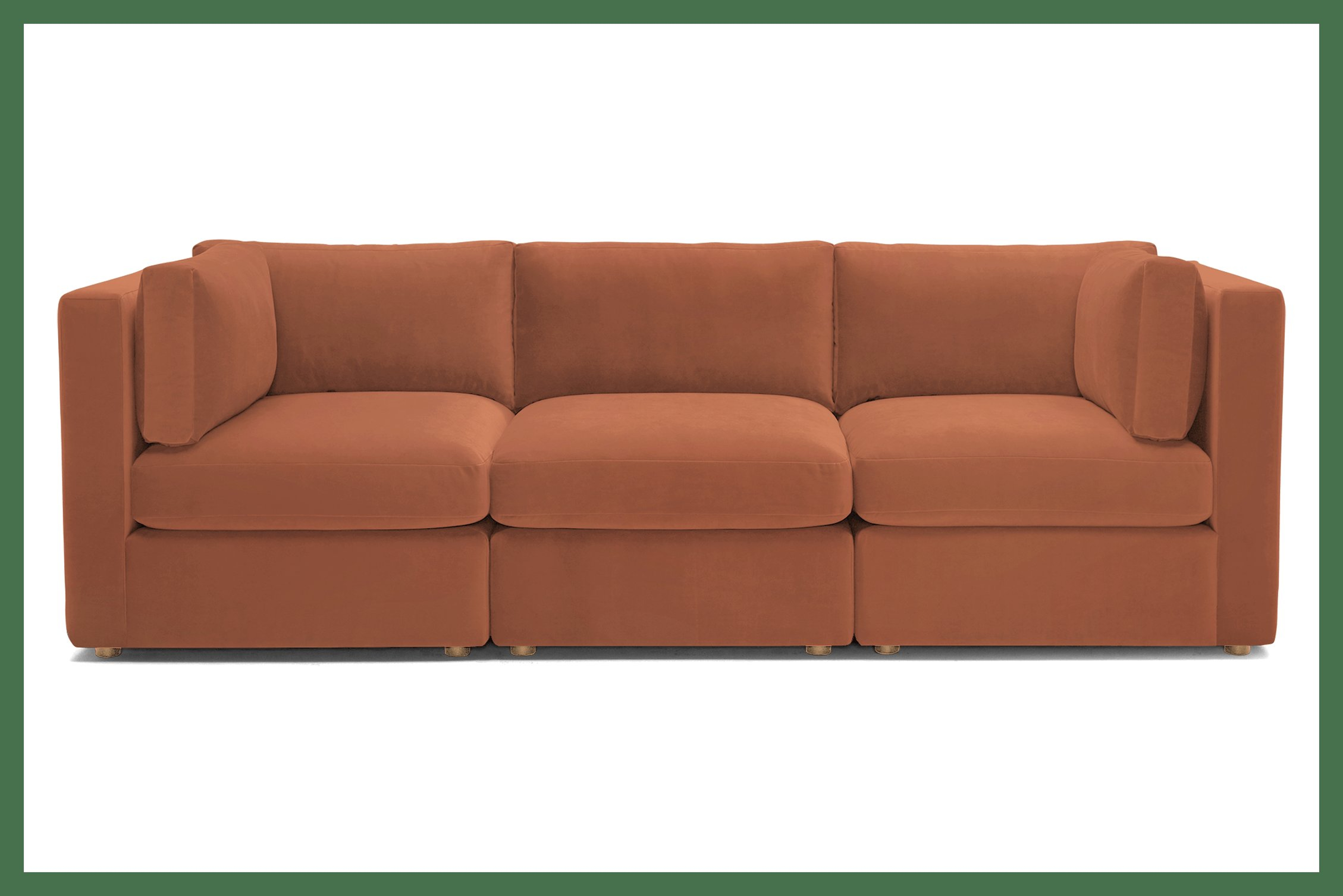Orange Daya Modular Sofa - Plush Terra Rose - Joybird