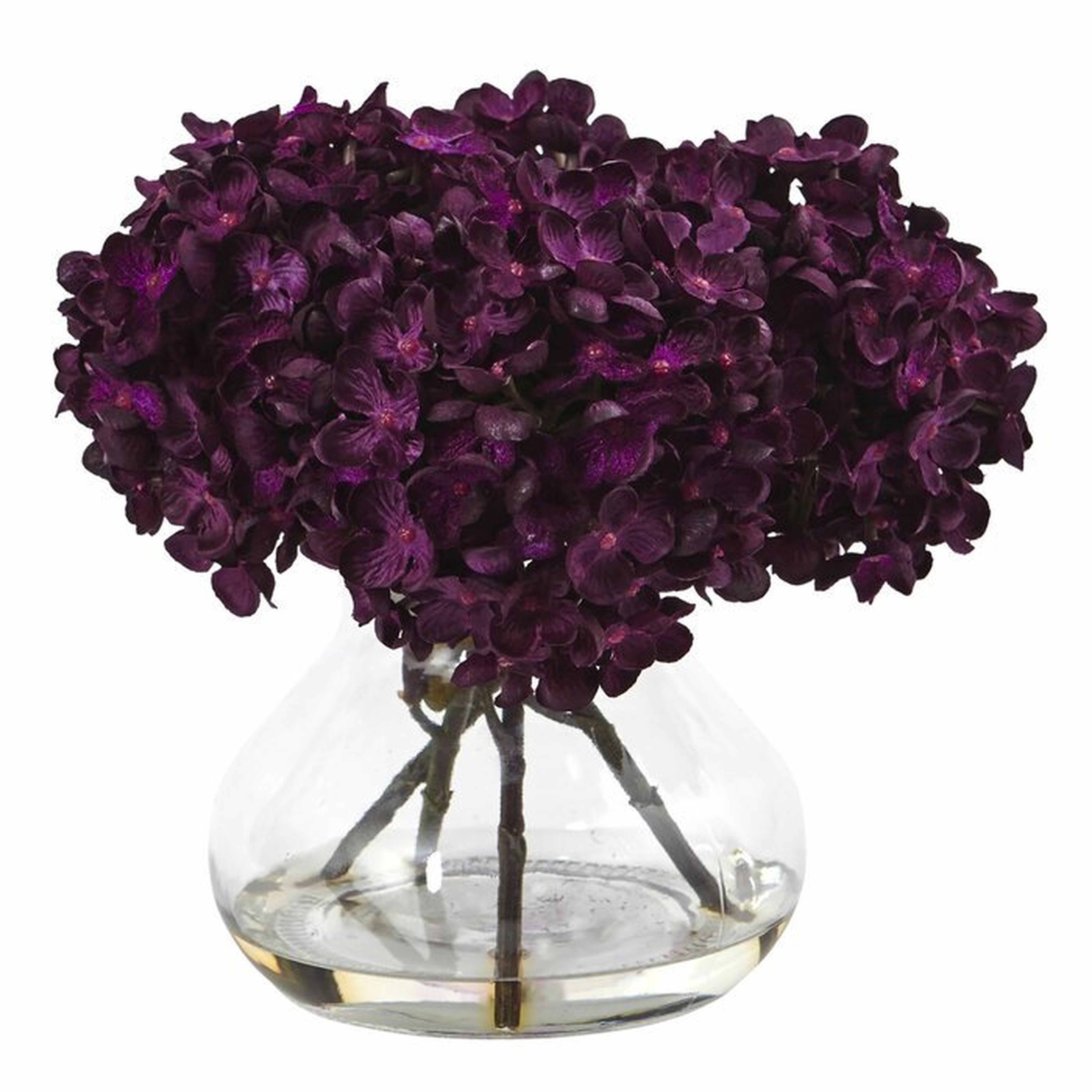 Paulette Hydrangea Floral Arrangement in Vase - Wayfair