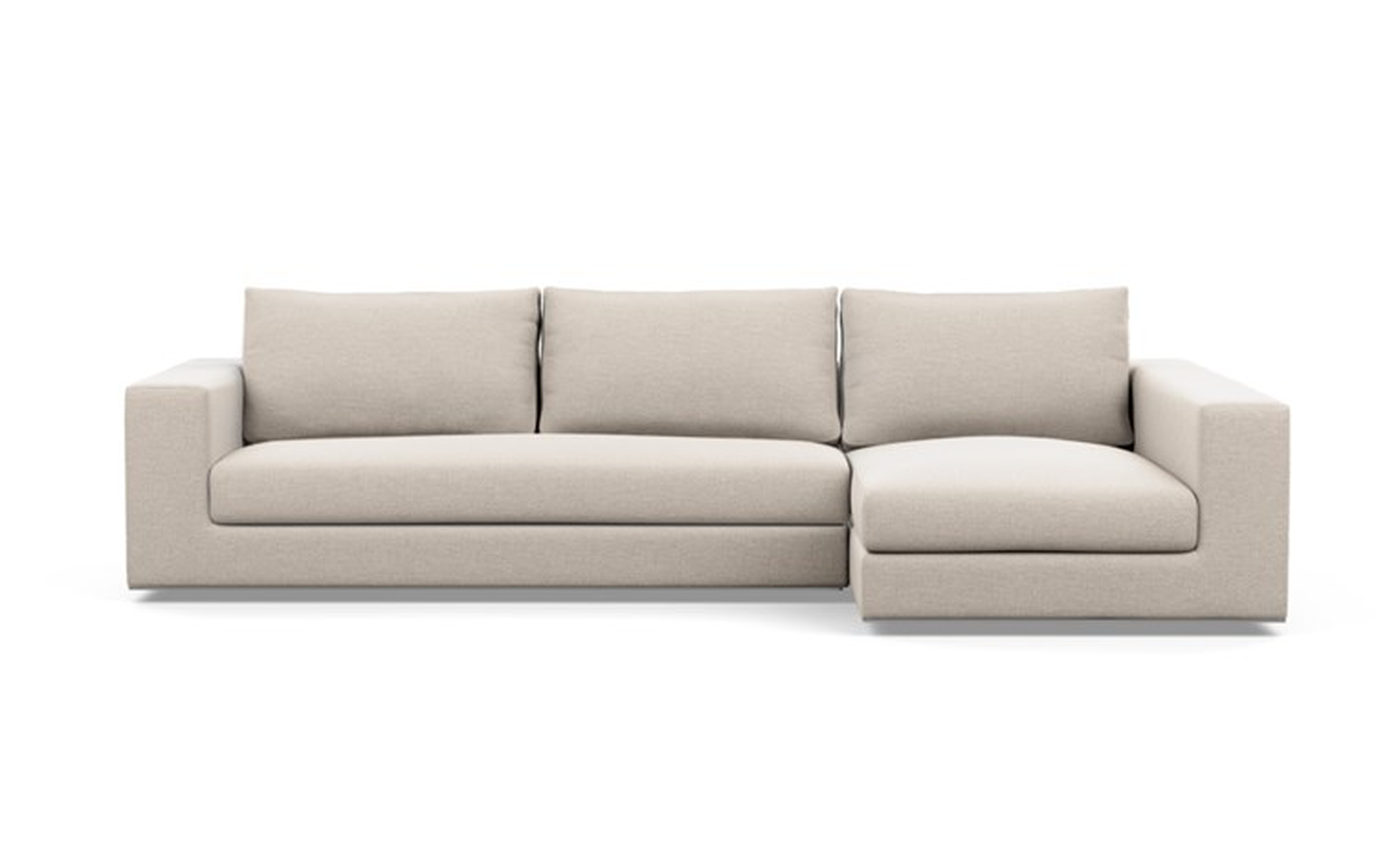 WALTERS Sectional Sofa with Right Chaise / Linen Pebble Weave - Interior Define