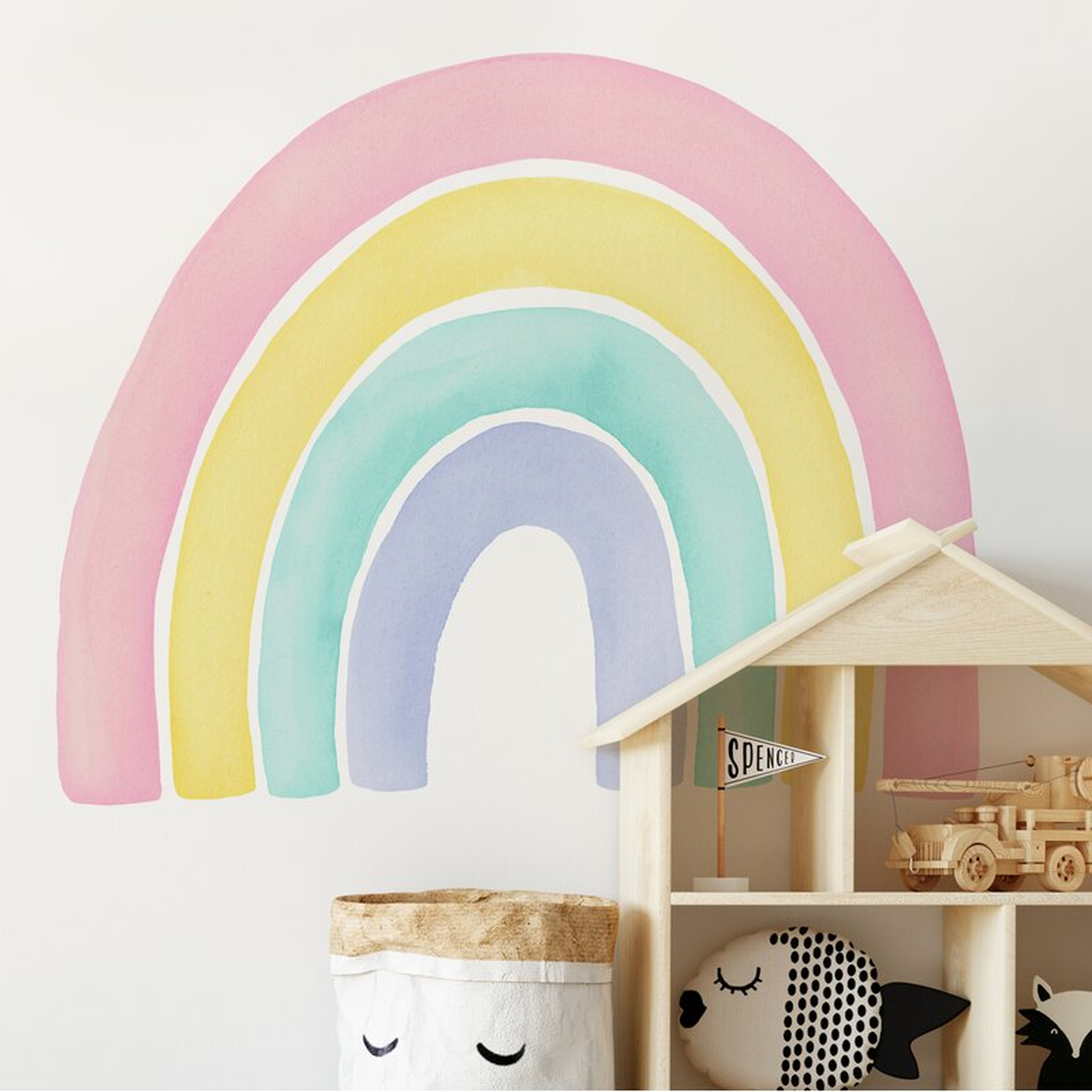 Watercolour Rainbow Wall Decal - Peel and Stick - Wayfair