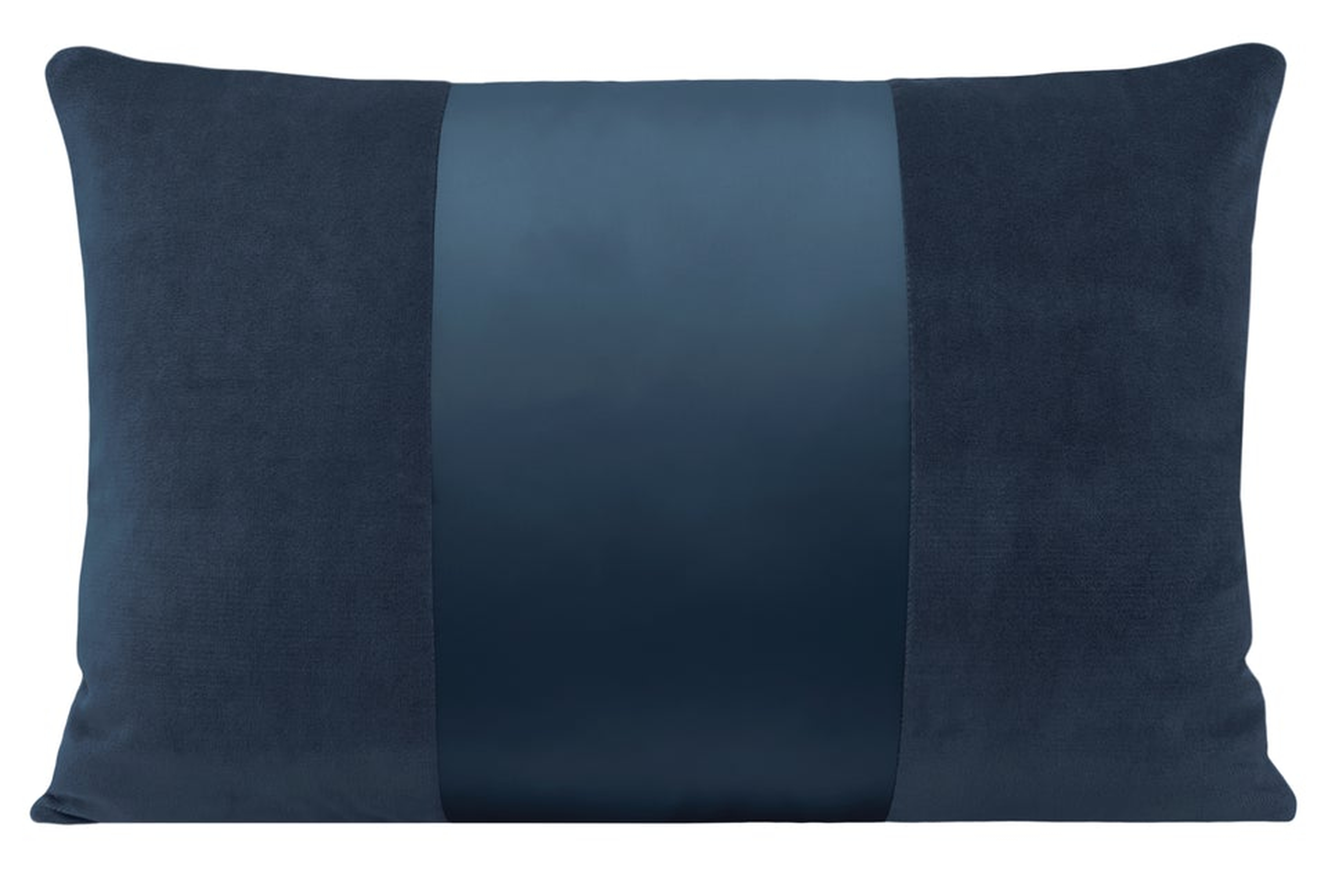 PANEL Monochromatic : Society Velvet // Prussian Blue - LITTLE LUMBAR 12" X 18" - Little Design Company
