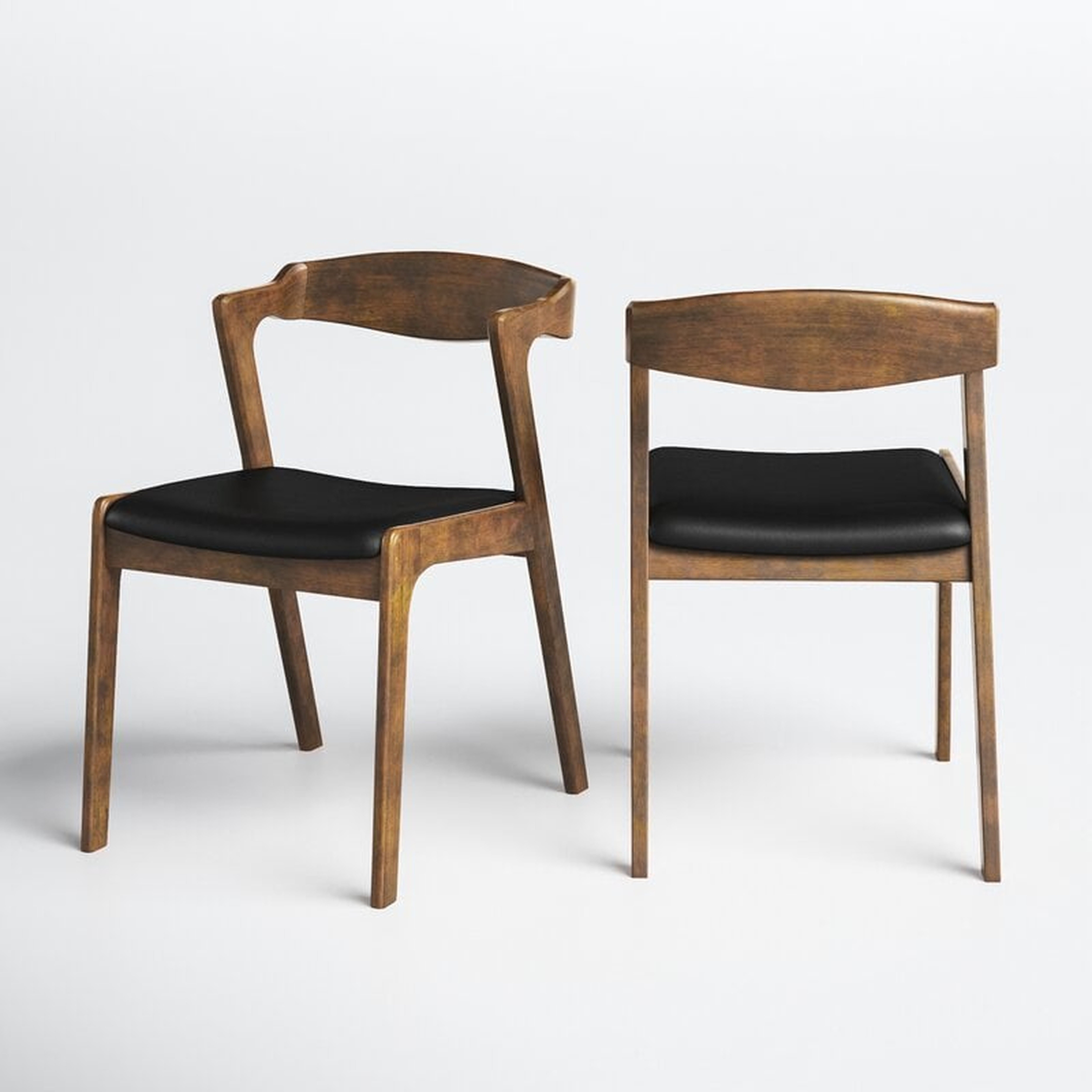 Varga Side Chair in Black/Brown (Set of 2) - Wayfair
