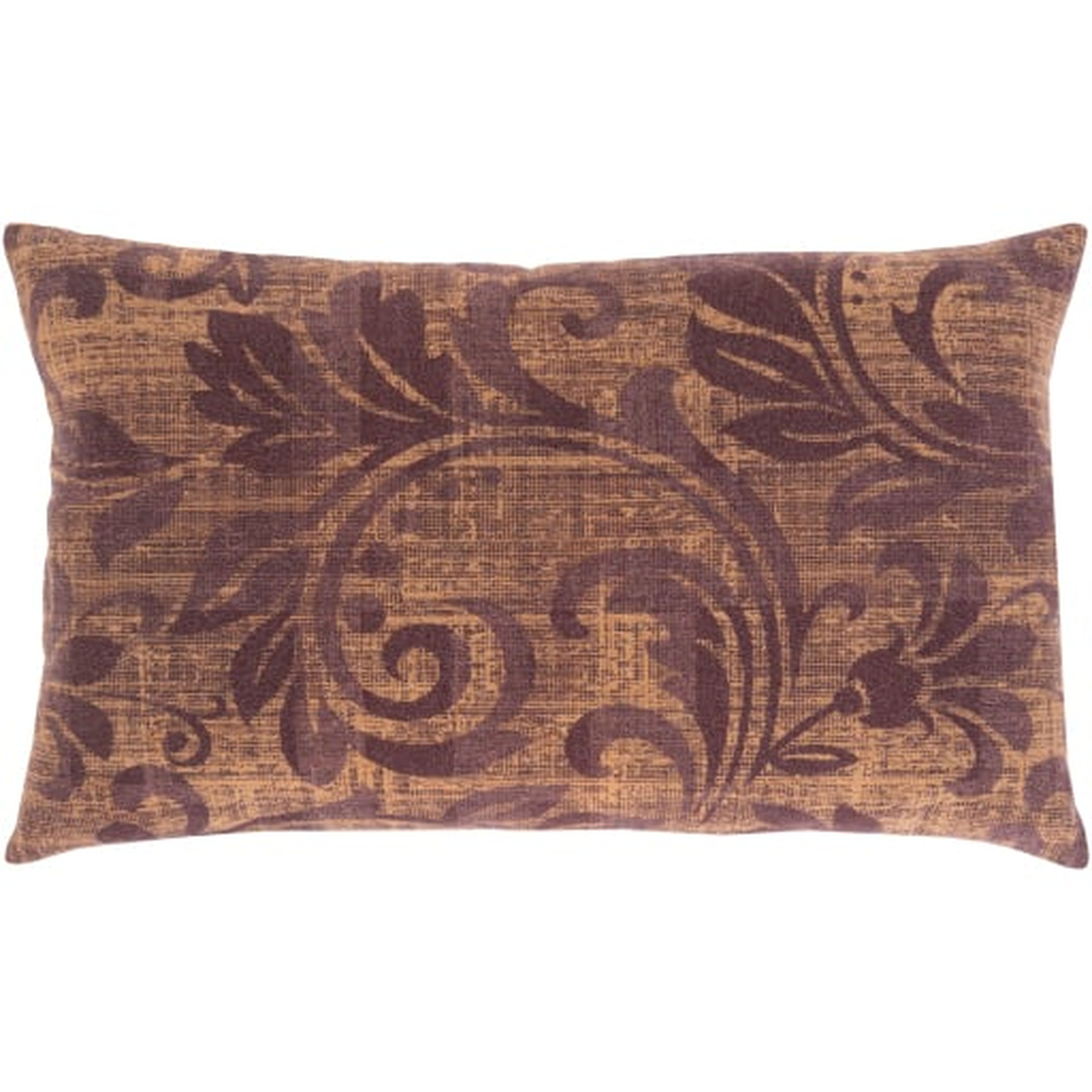 Laurel Lumbar Pillow Cover, 24" x 16", Eggplant - Cove Goods