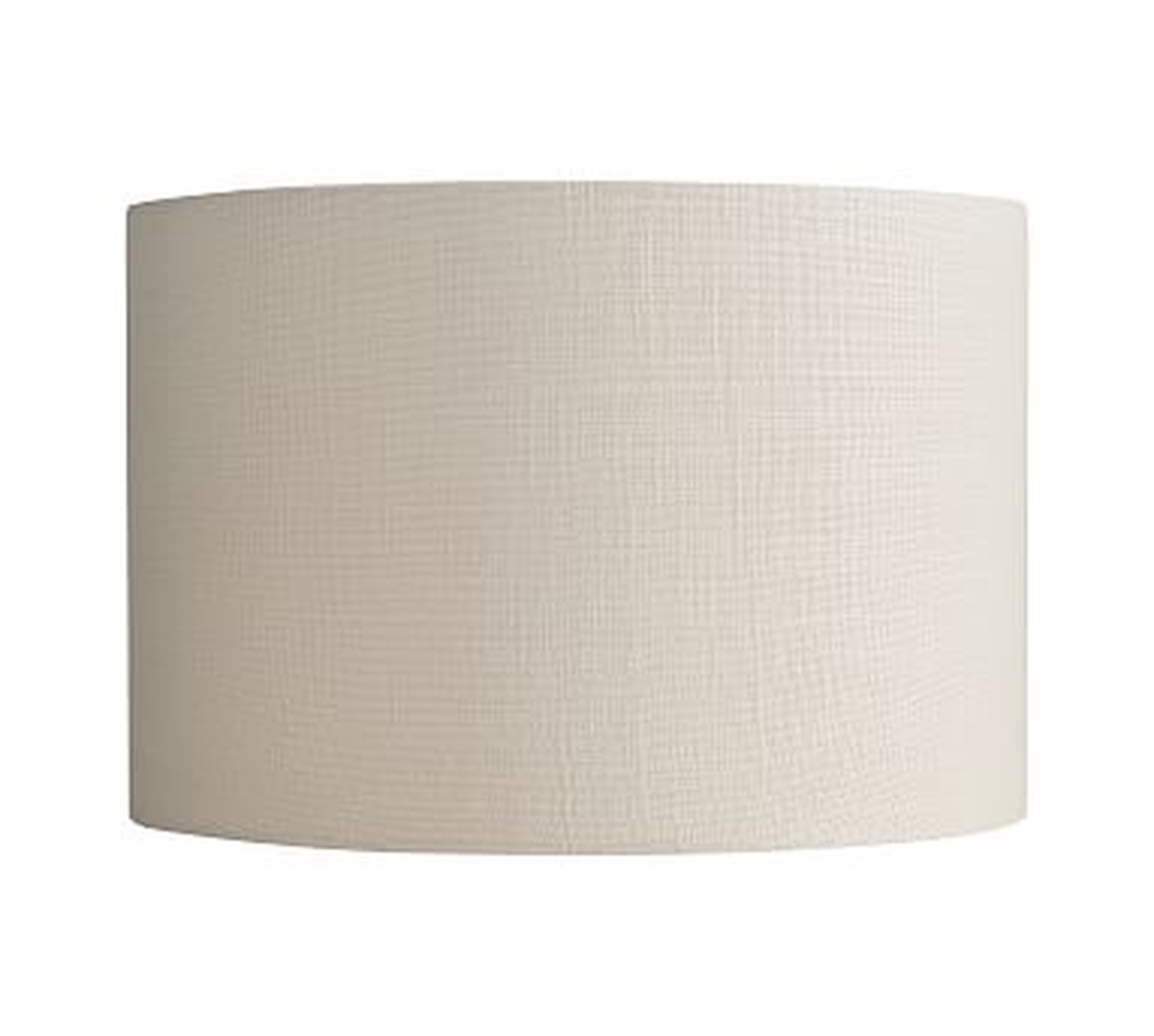 Gallery Straight Sided Linen Drum Lamp Shade, Large, Sand - Pottery Barn