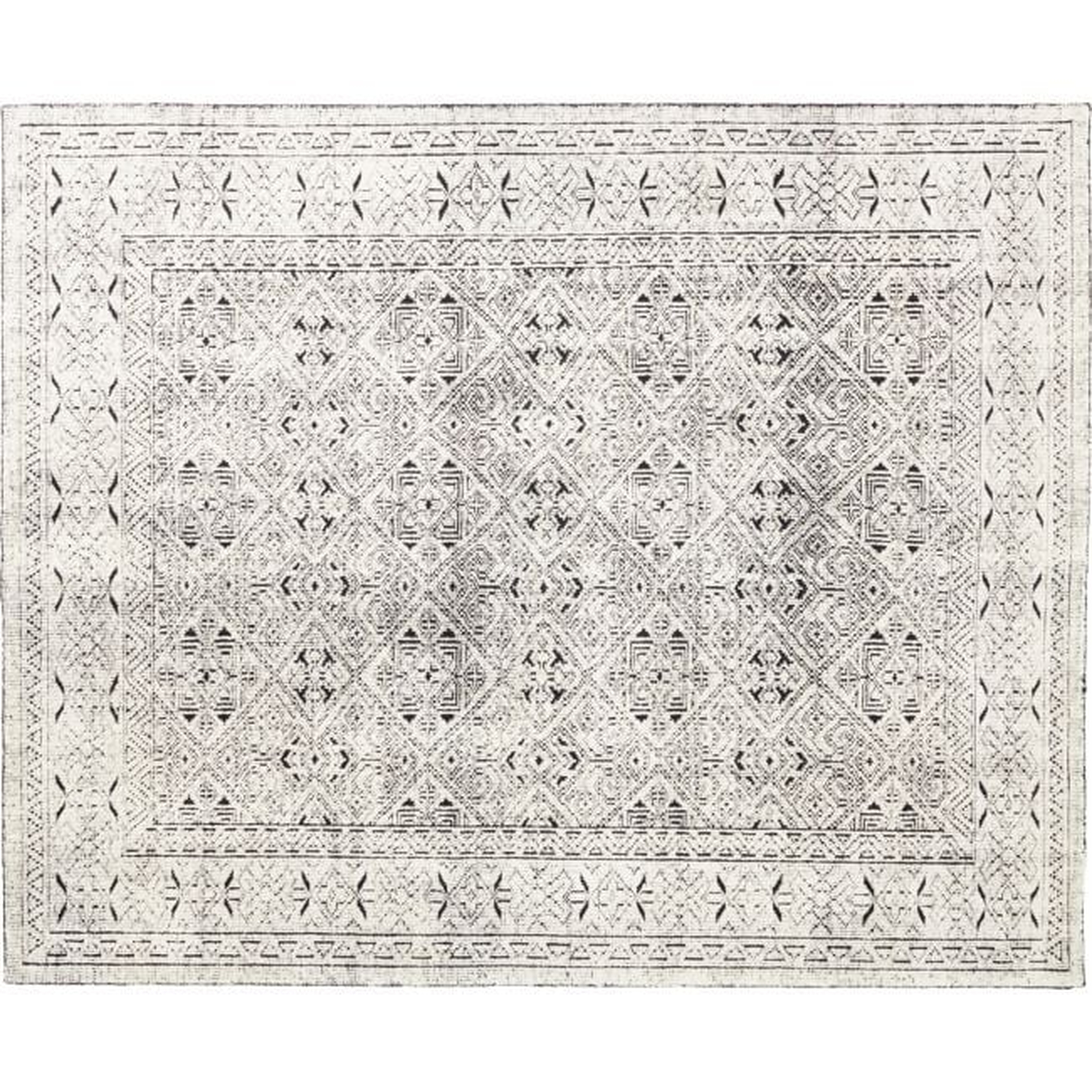 Raumont Handknotted Black Detailed Rug 6'x9' - CB2