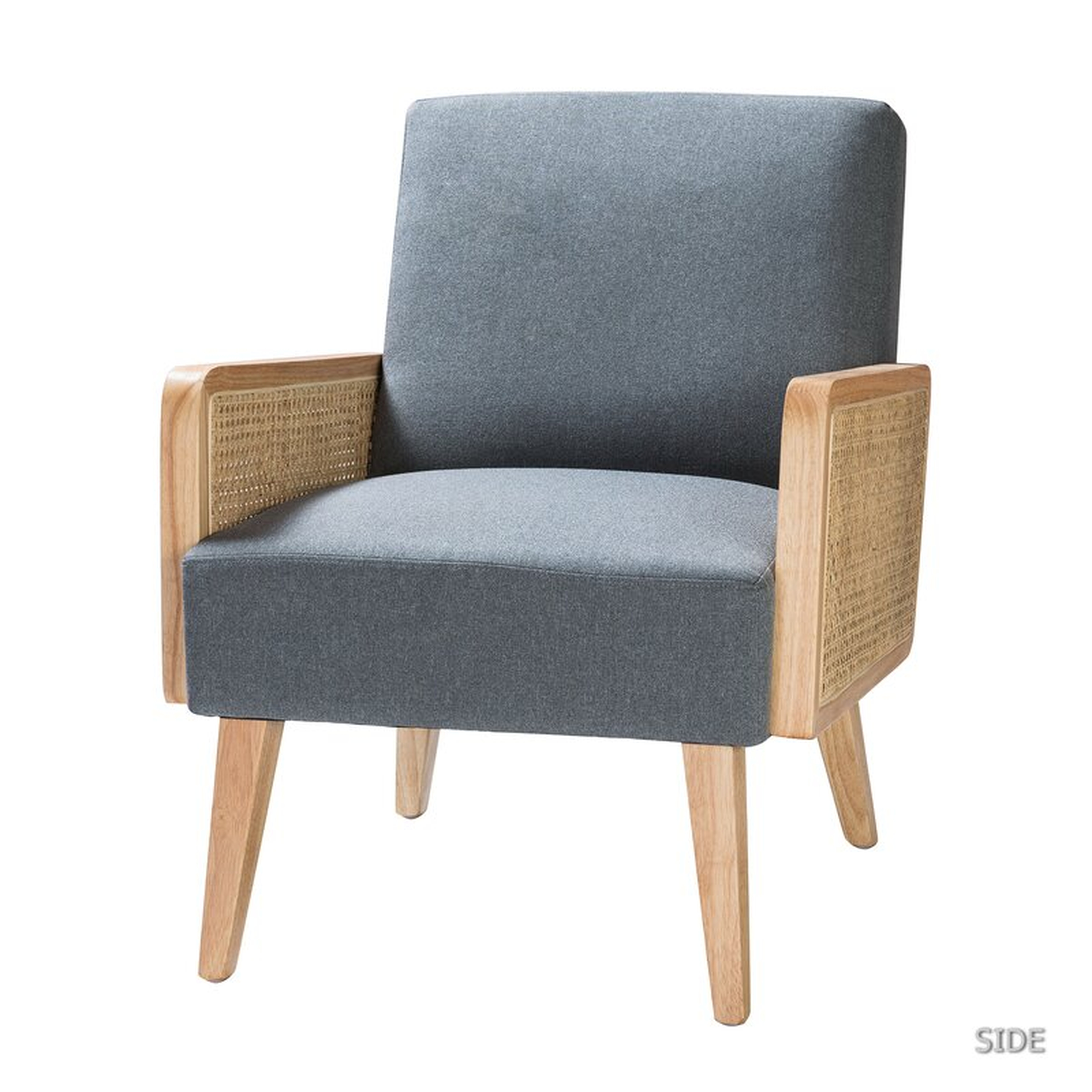 Esme 24.8'' Wide Armchair, Blue Polyester - Wayfair