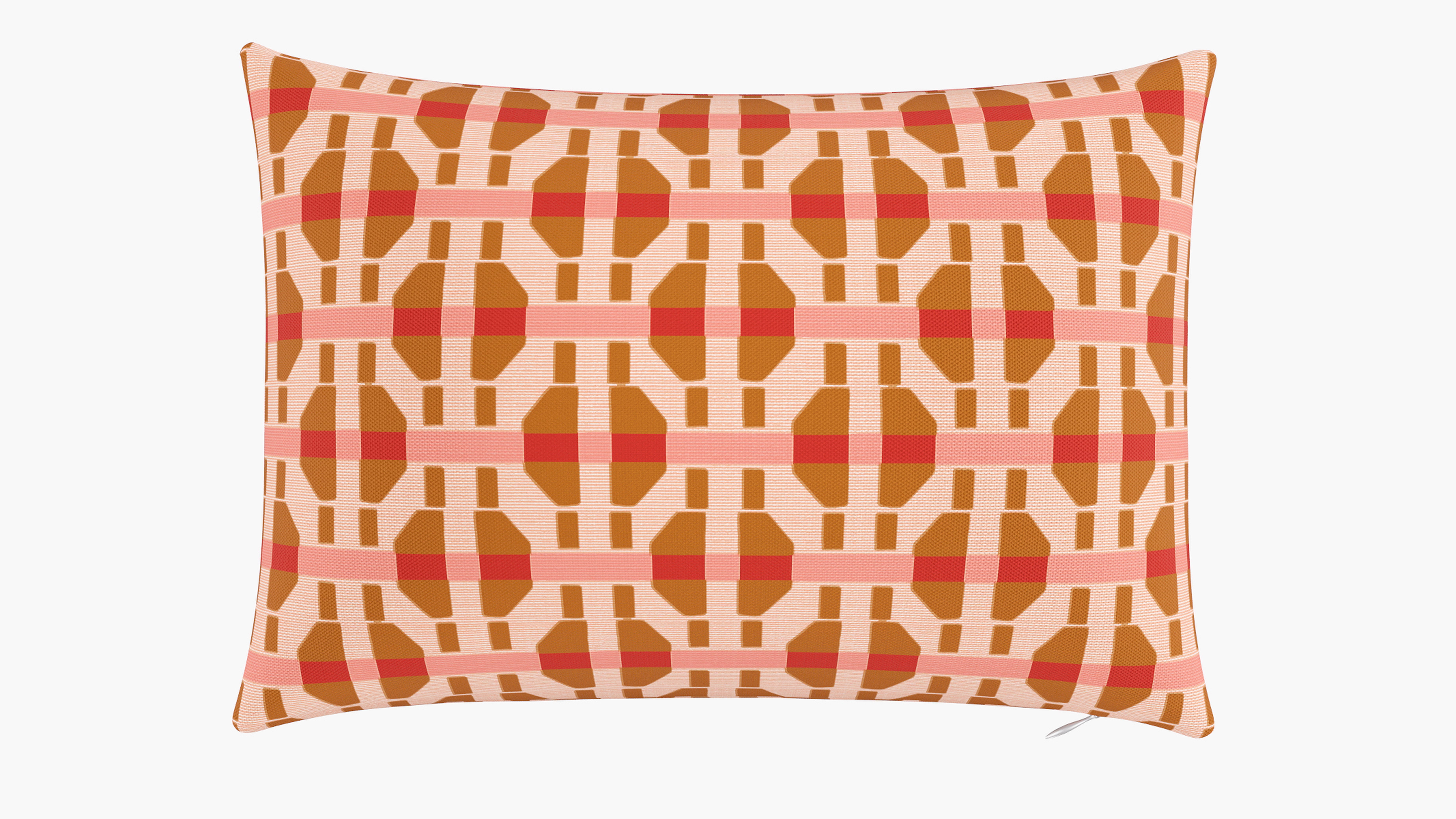 Lumbar Pillow, Pink Geo - The Inside