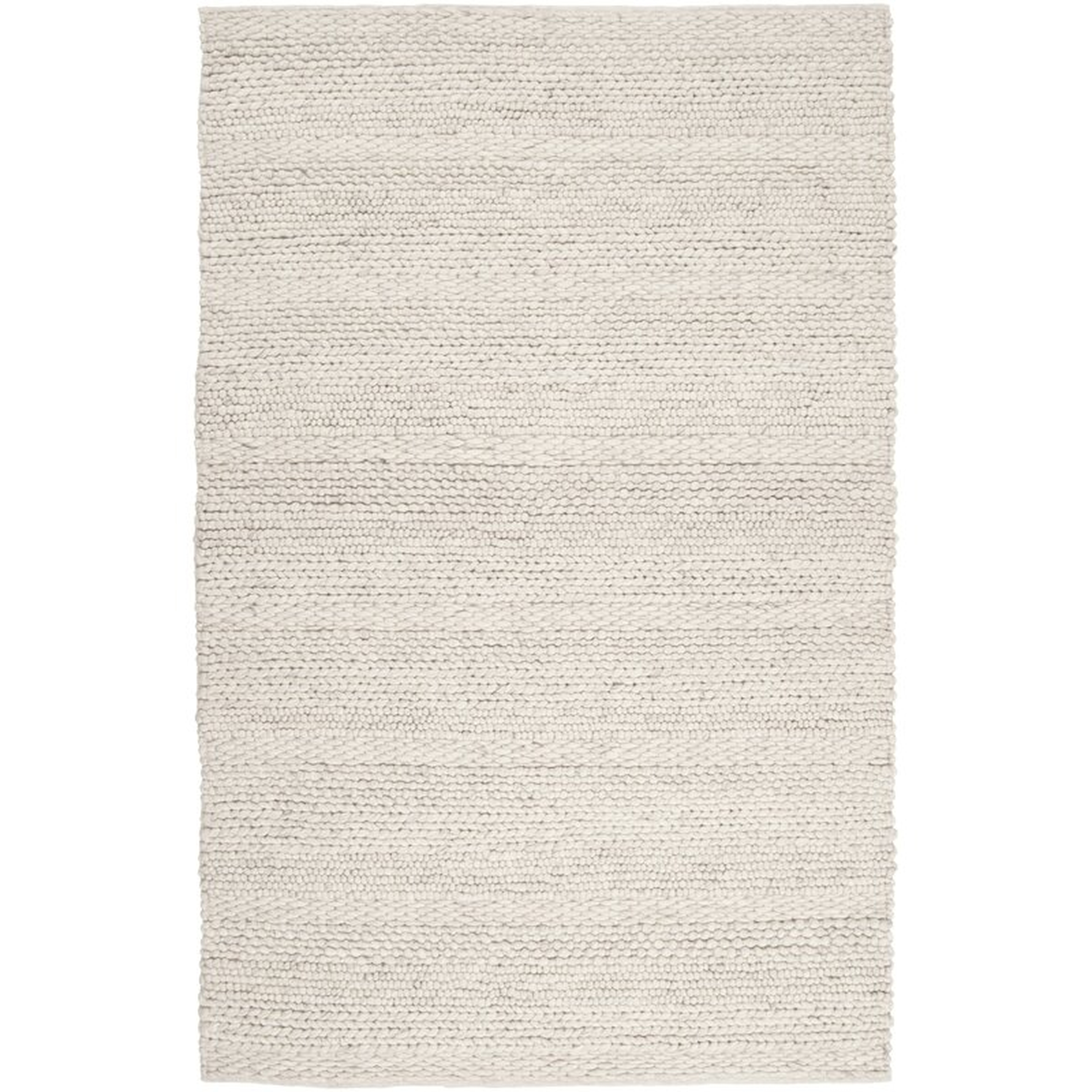 Jocelyn Parchment Handwoven Flatweave Wool White/Charcoal Area Rug - Wayfair