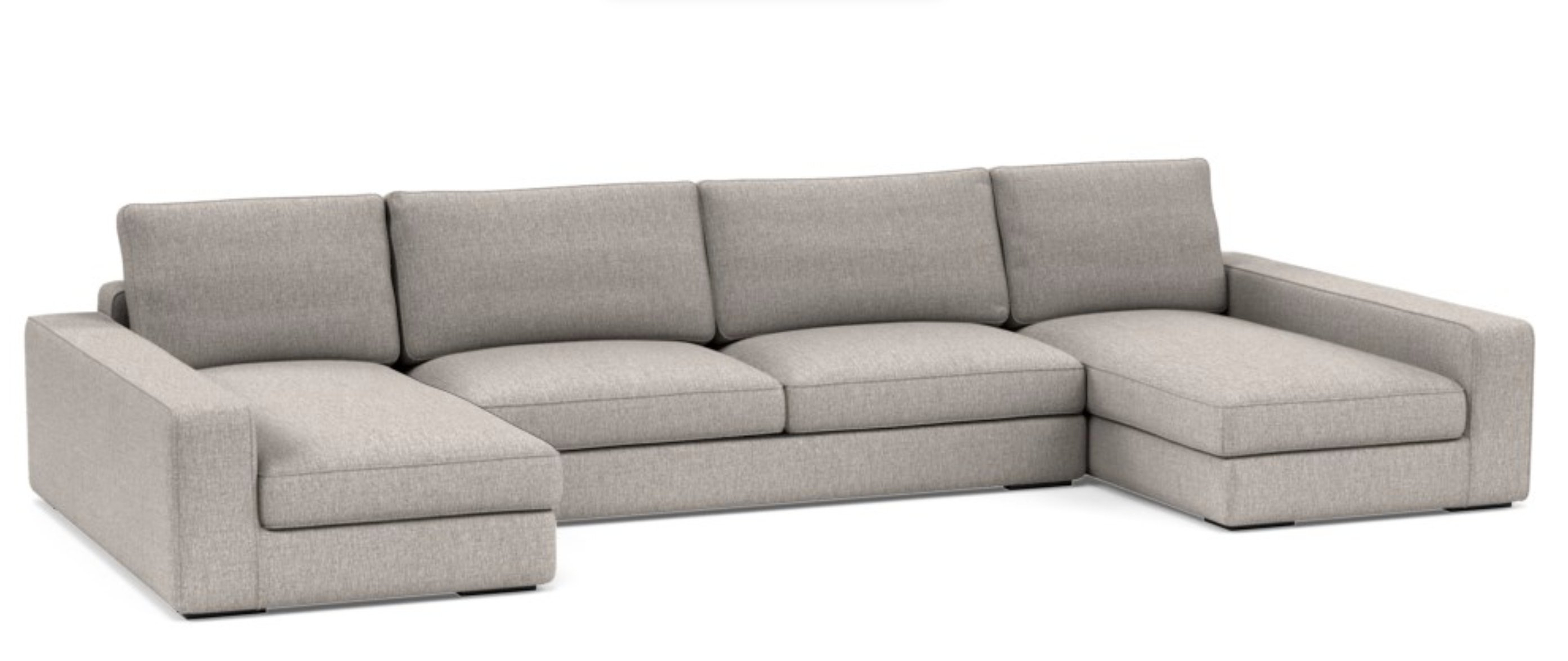 Ainsley U-Sectional Sofa / Earth Cross Weave - Interior Define