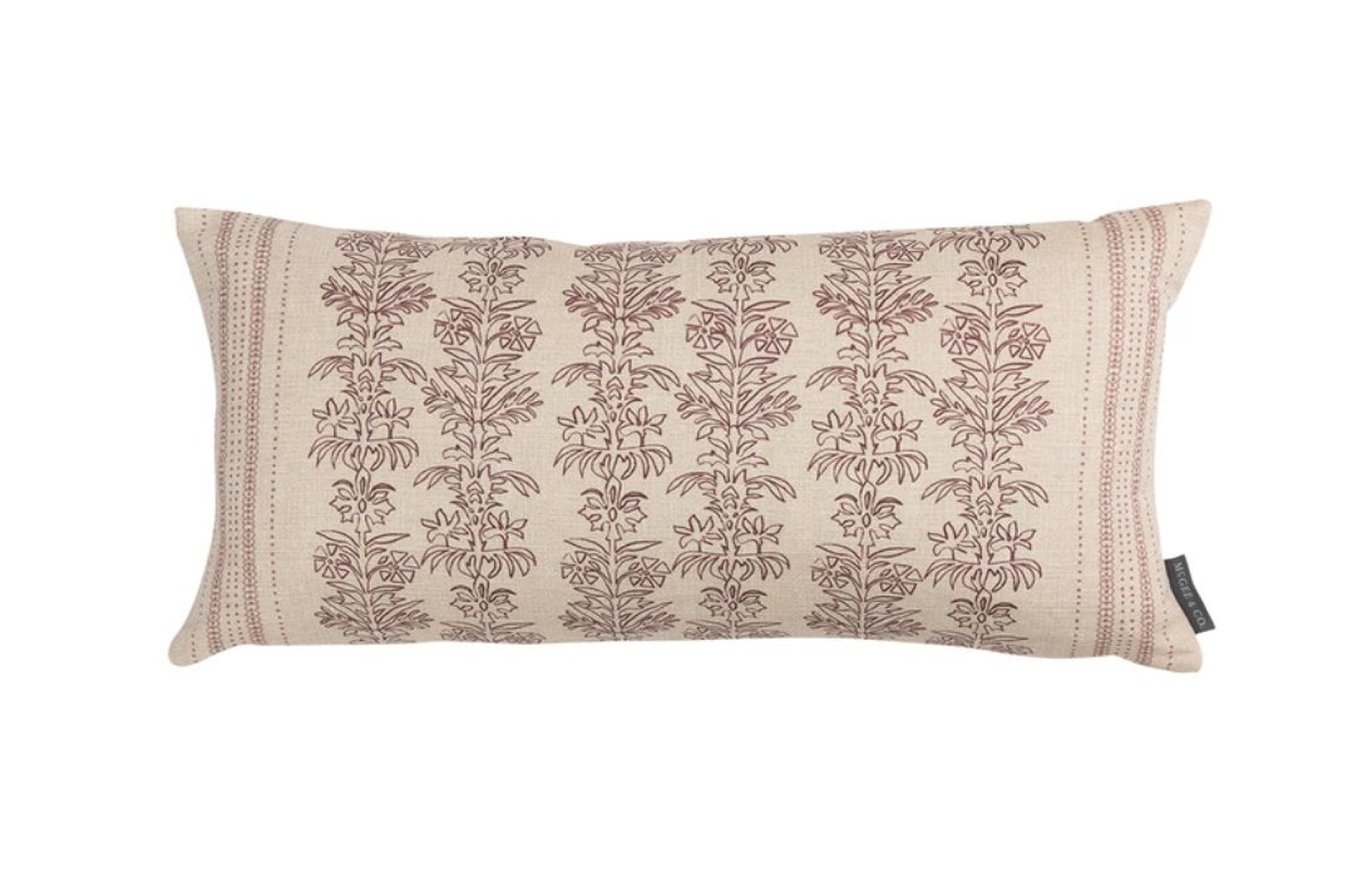 DEMI FLORAL STRIPE PILLOW COVER - McGee & Co.