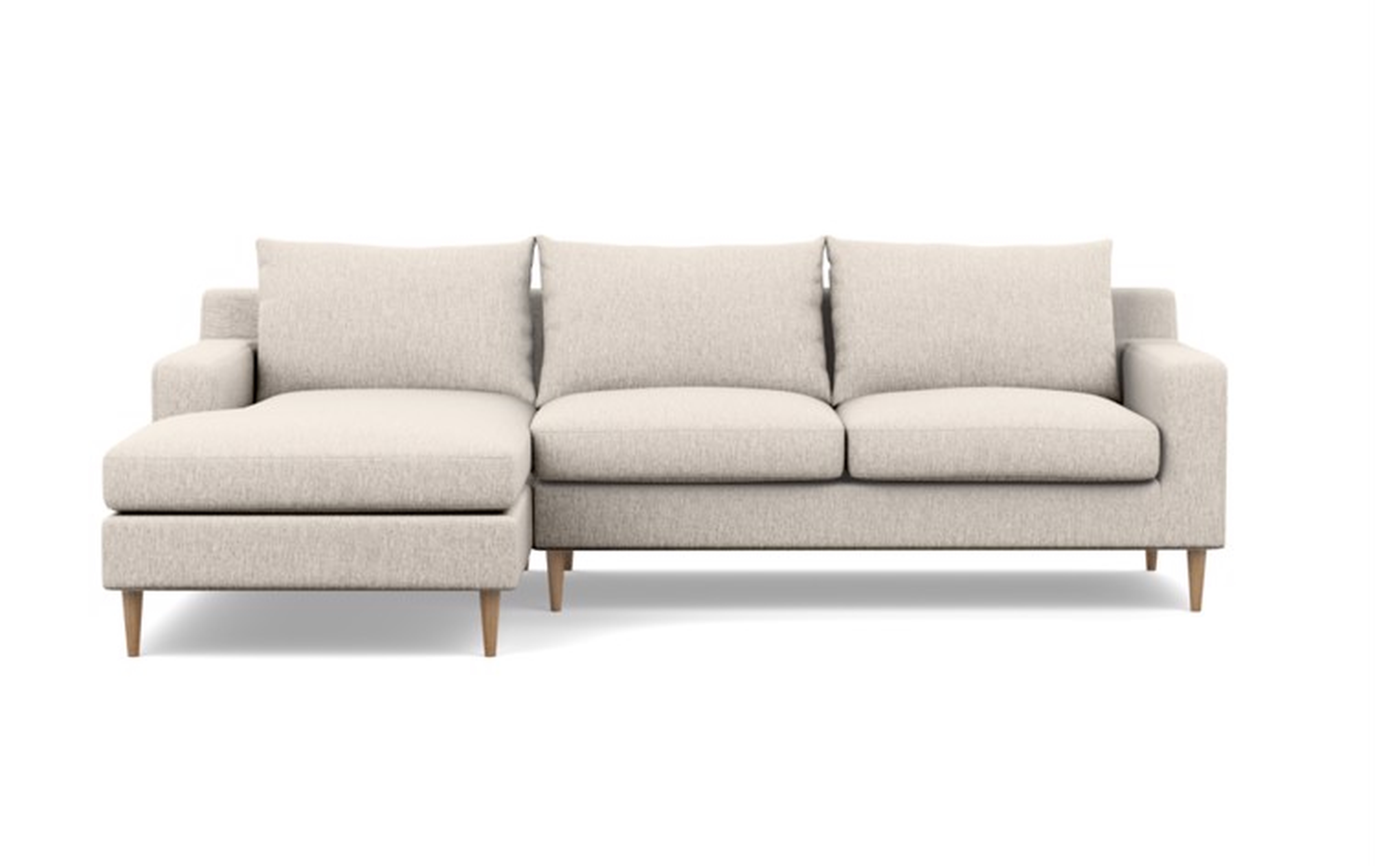 SLOAN Sectional Sofa with Left Chaise, wheat - Interior Define