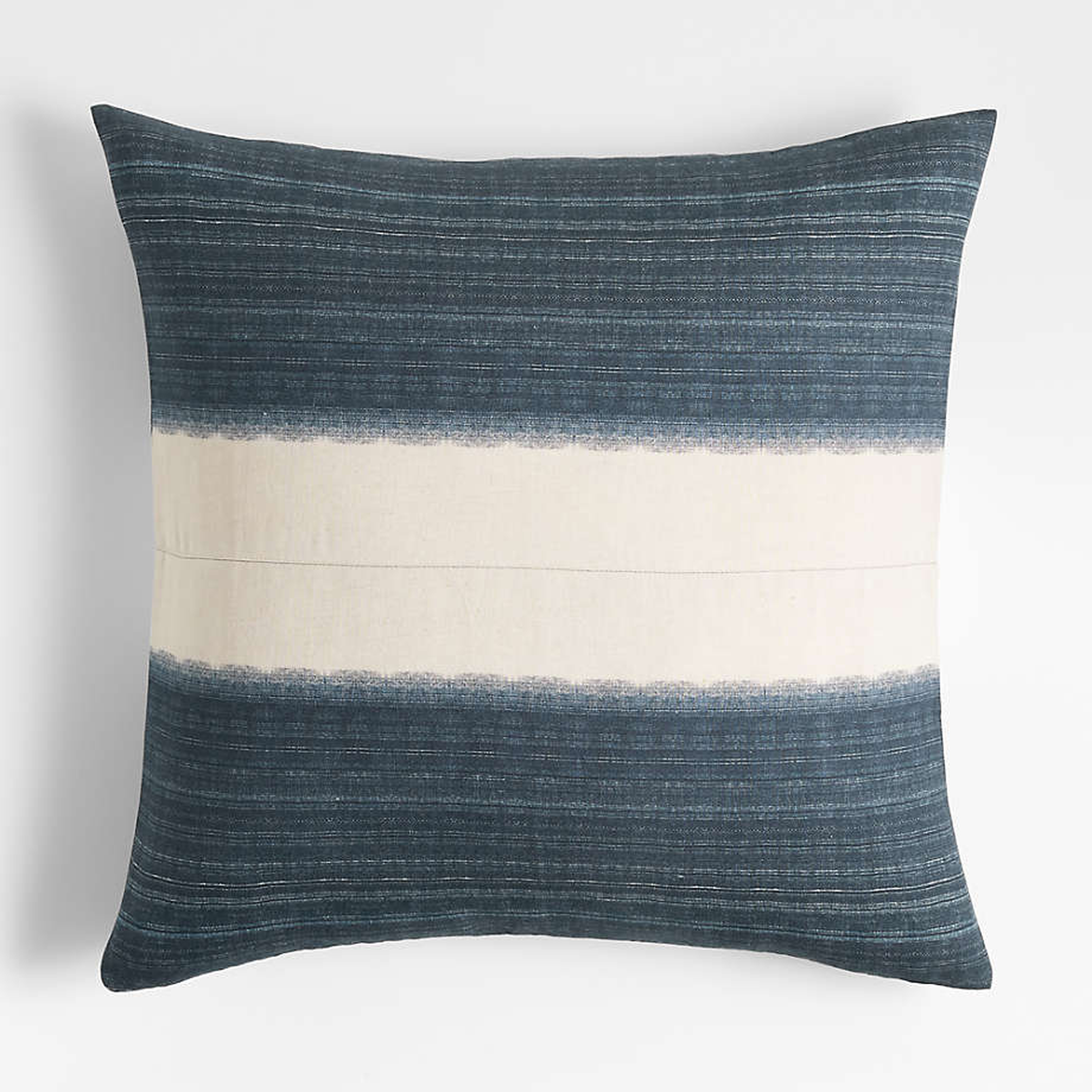 Littoral 23"x23" Two-Tone Navy Throw Pillow Cover - Crate and Barrel