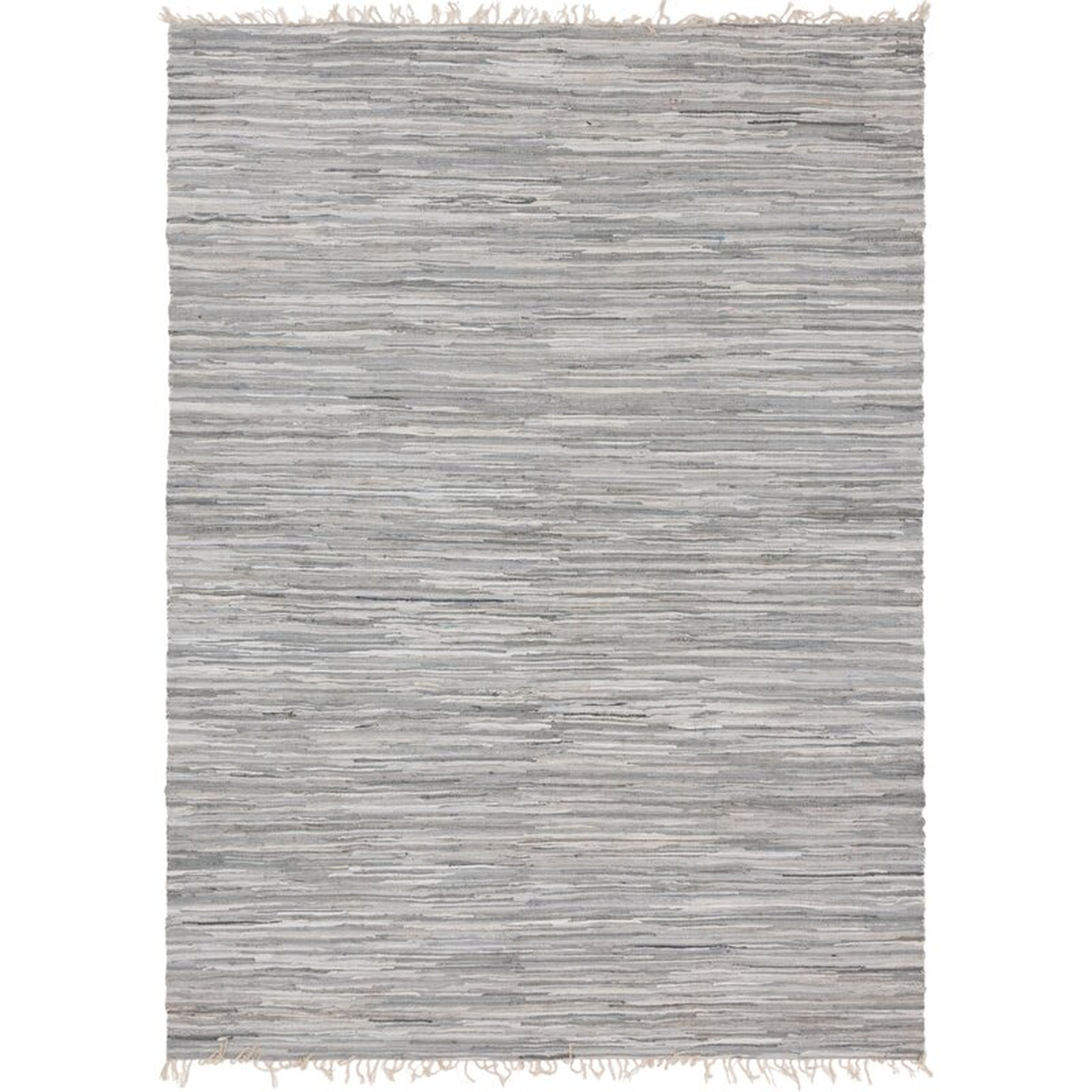 Marcell Chindi Hand-Knotted Cotton Gray Area Rug 9x12 - Wayfair