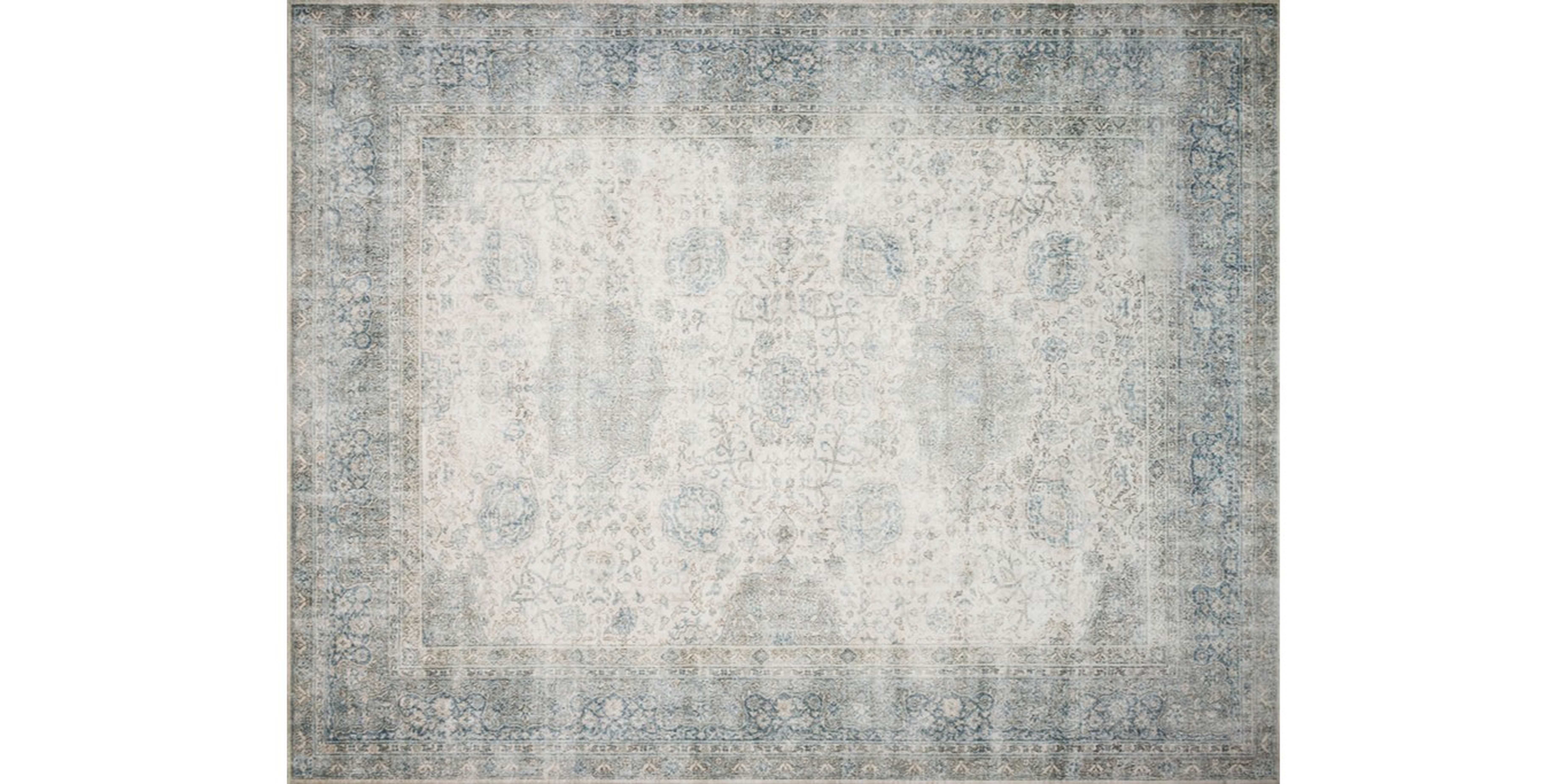 Lucca Collection LF-12 MH MIST / IVORY - 5'0" x 7'6" - Loloi Rugs