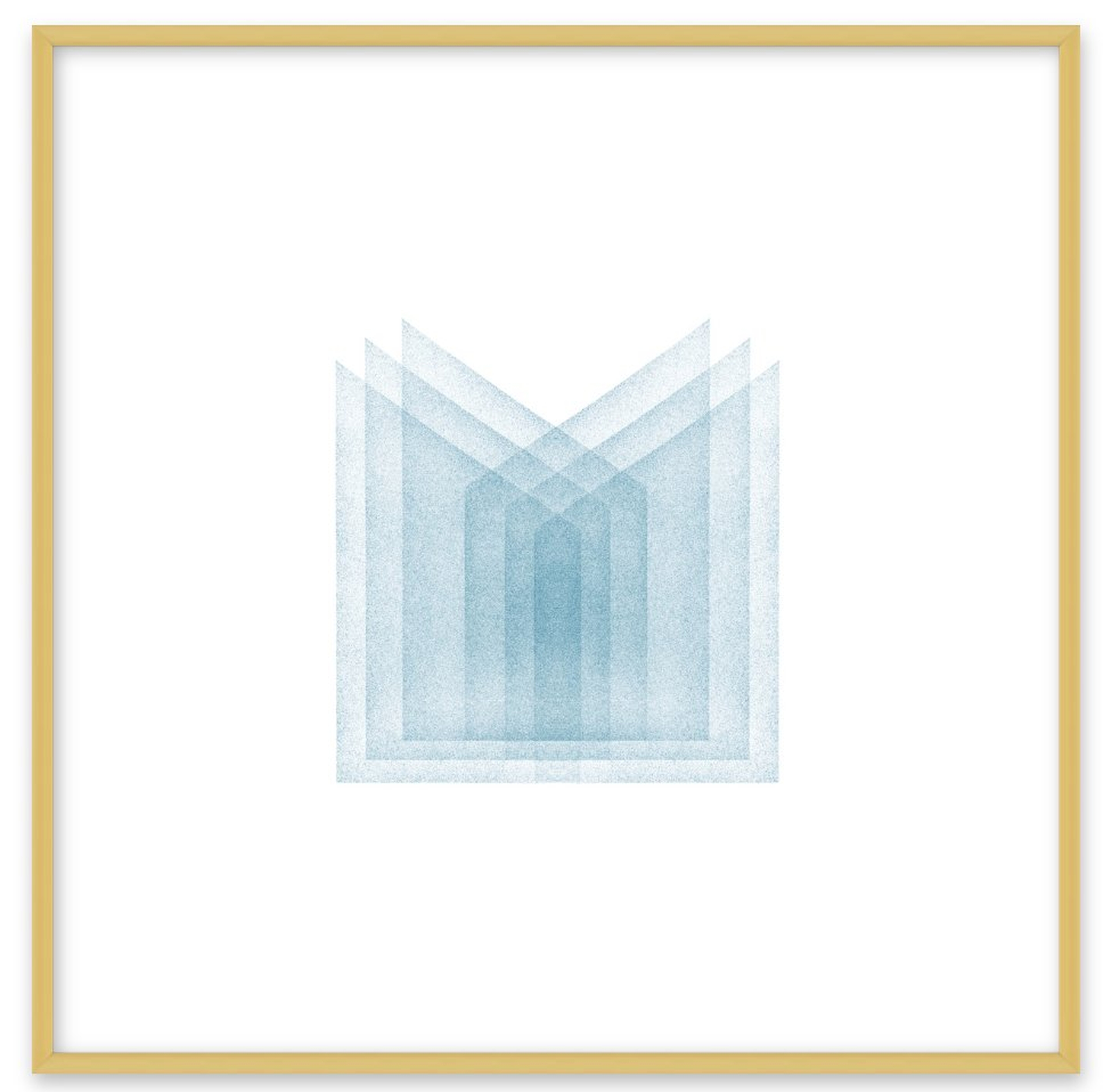 Blue Layers: Soft Geometry - Artfully Walls