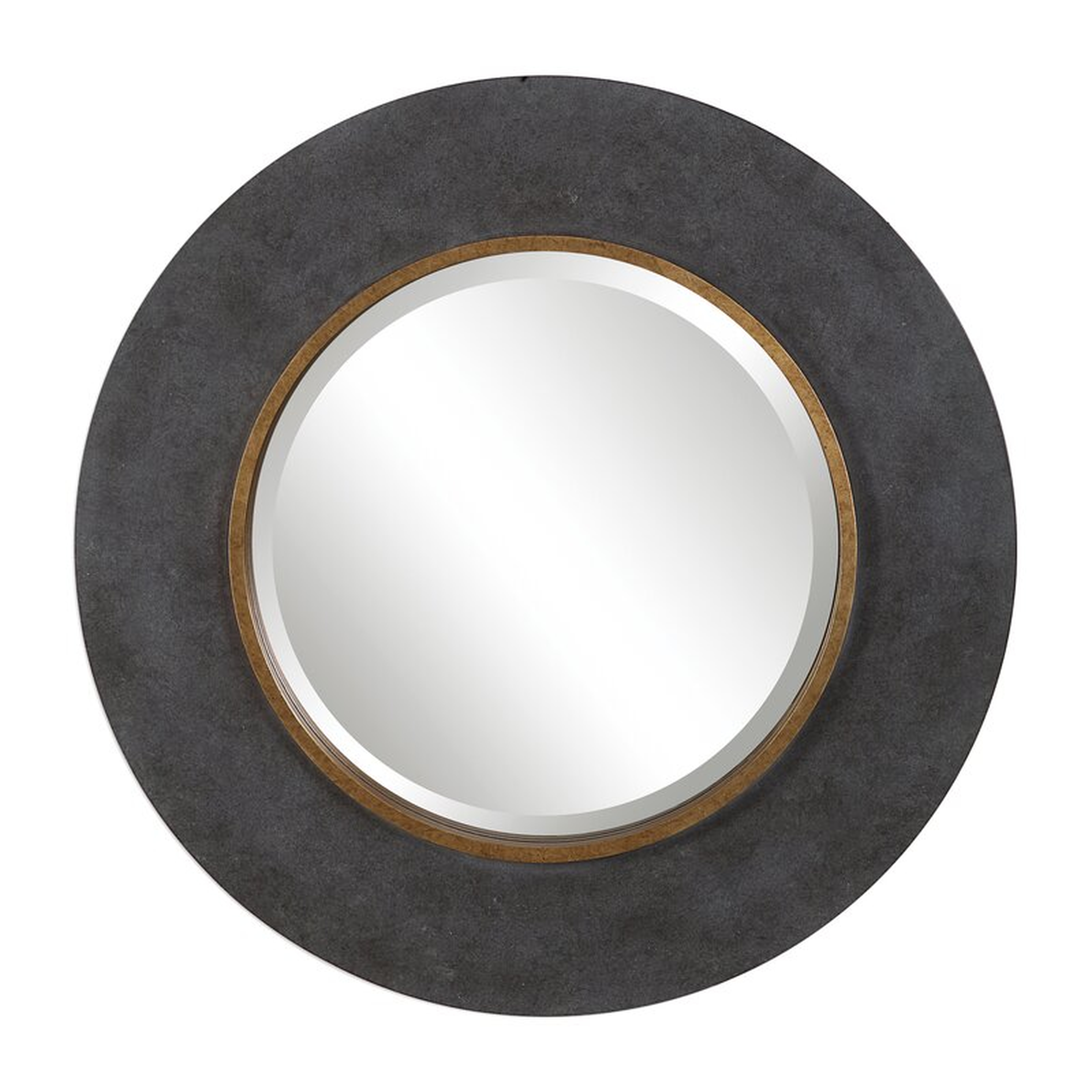 Zena Round Beveled/Distressed Accent Mirror - Wayfair