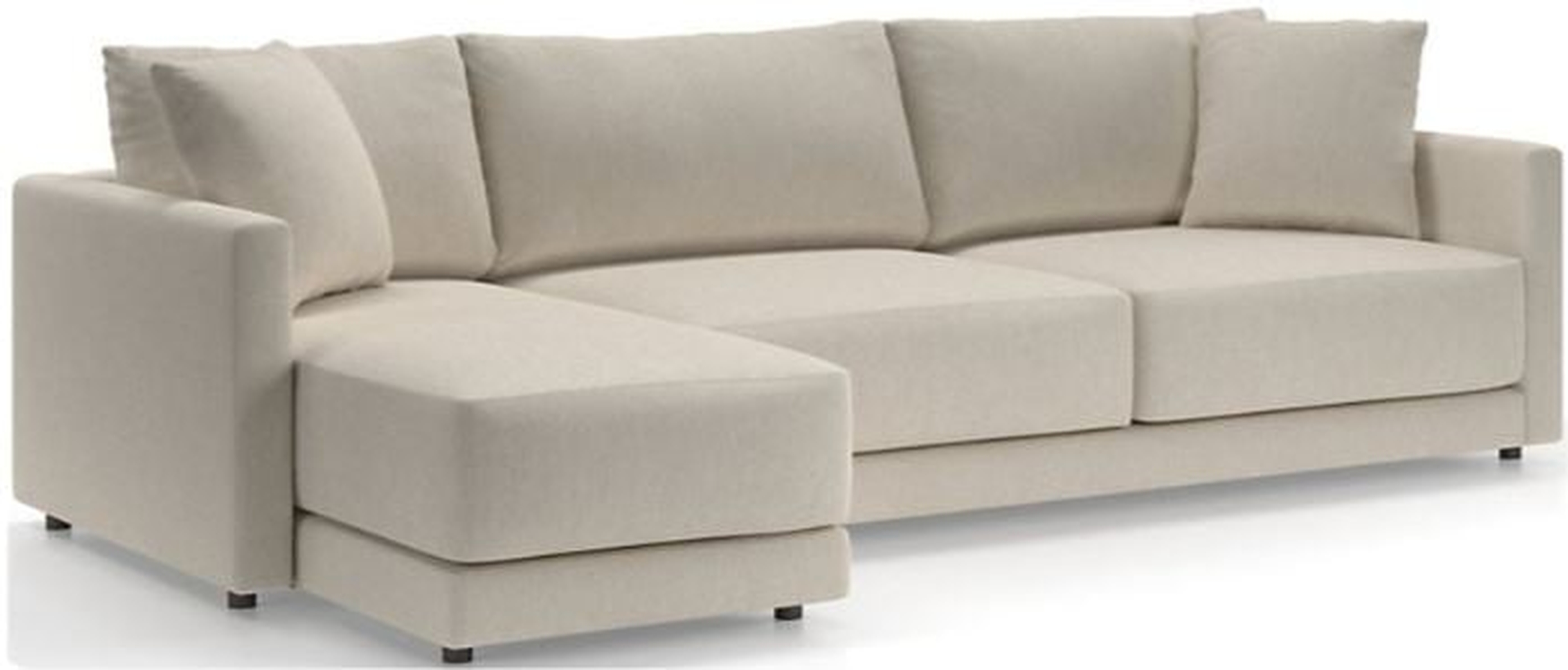 Gather 2-Piece Left Arm Chaise Sectional Icon Pearl - Crate and Barrel