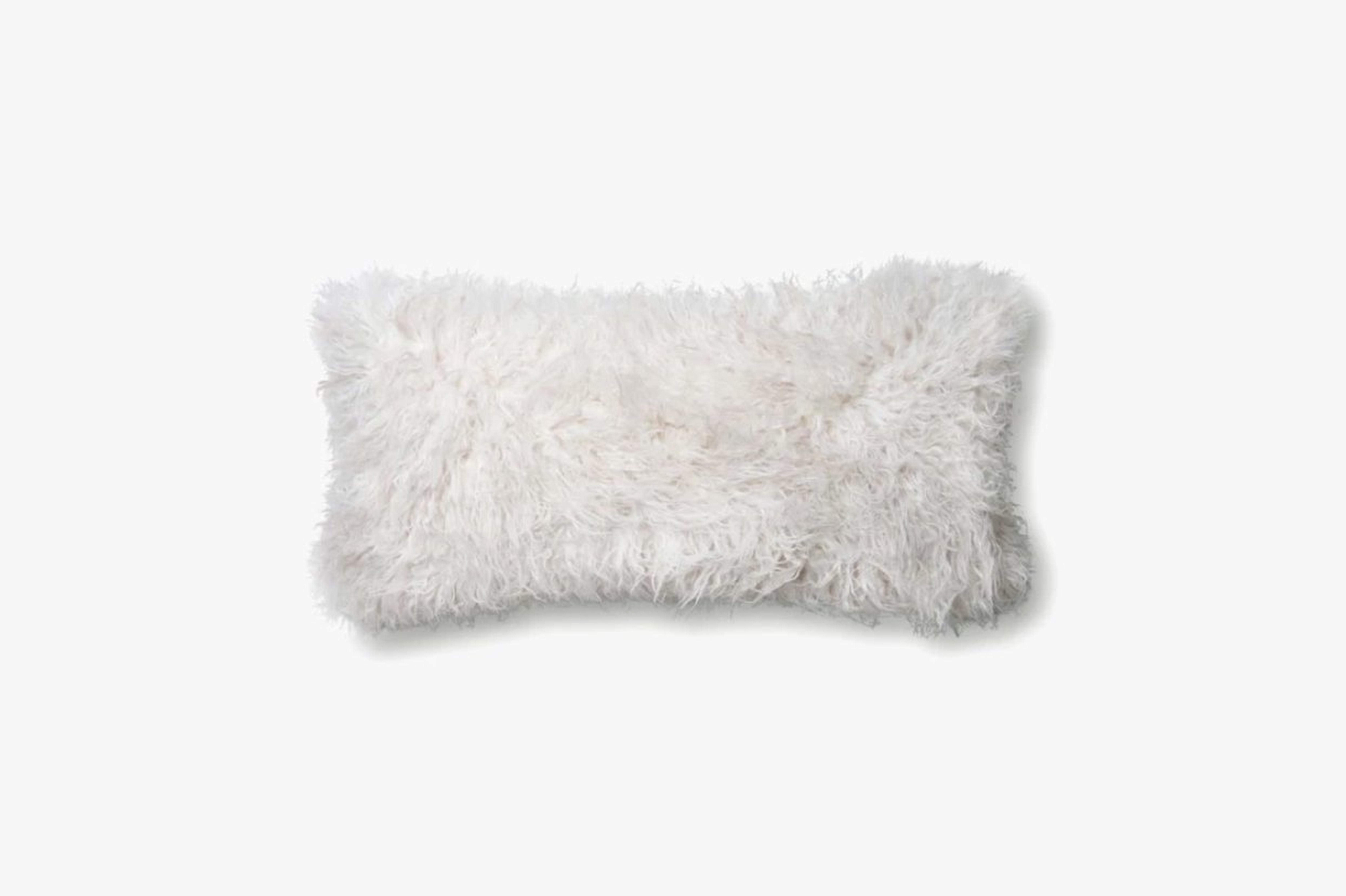 Loloi Pillows Ivory 12" x 27" Cover w/Poly - Loloi Rugs