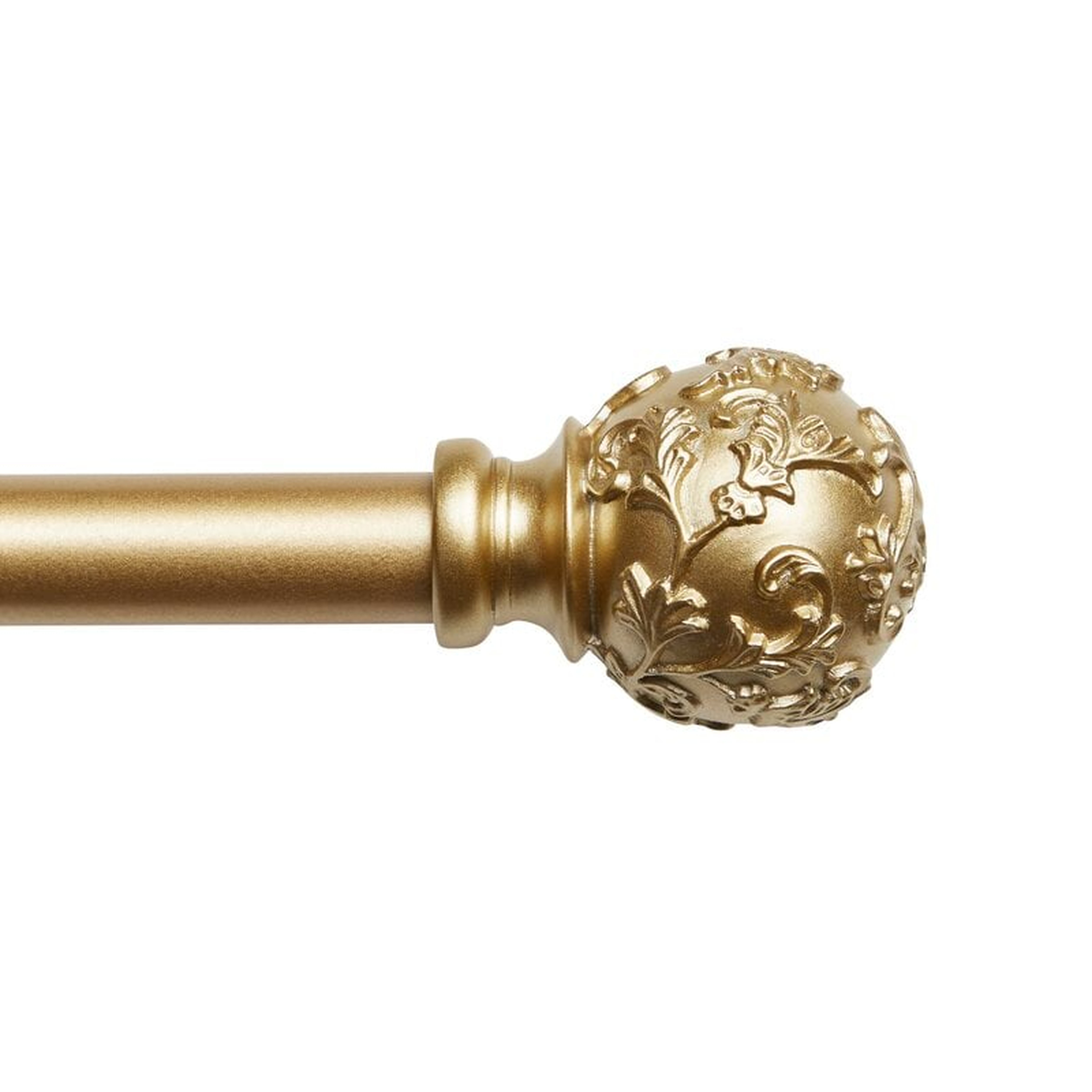 Gold Adjustable 66" to 120" 1" Single Curtain Rod - Wayfair