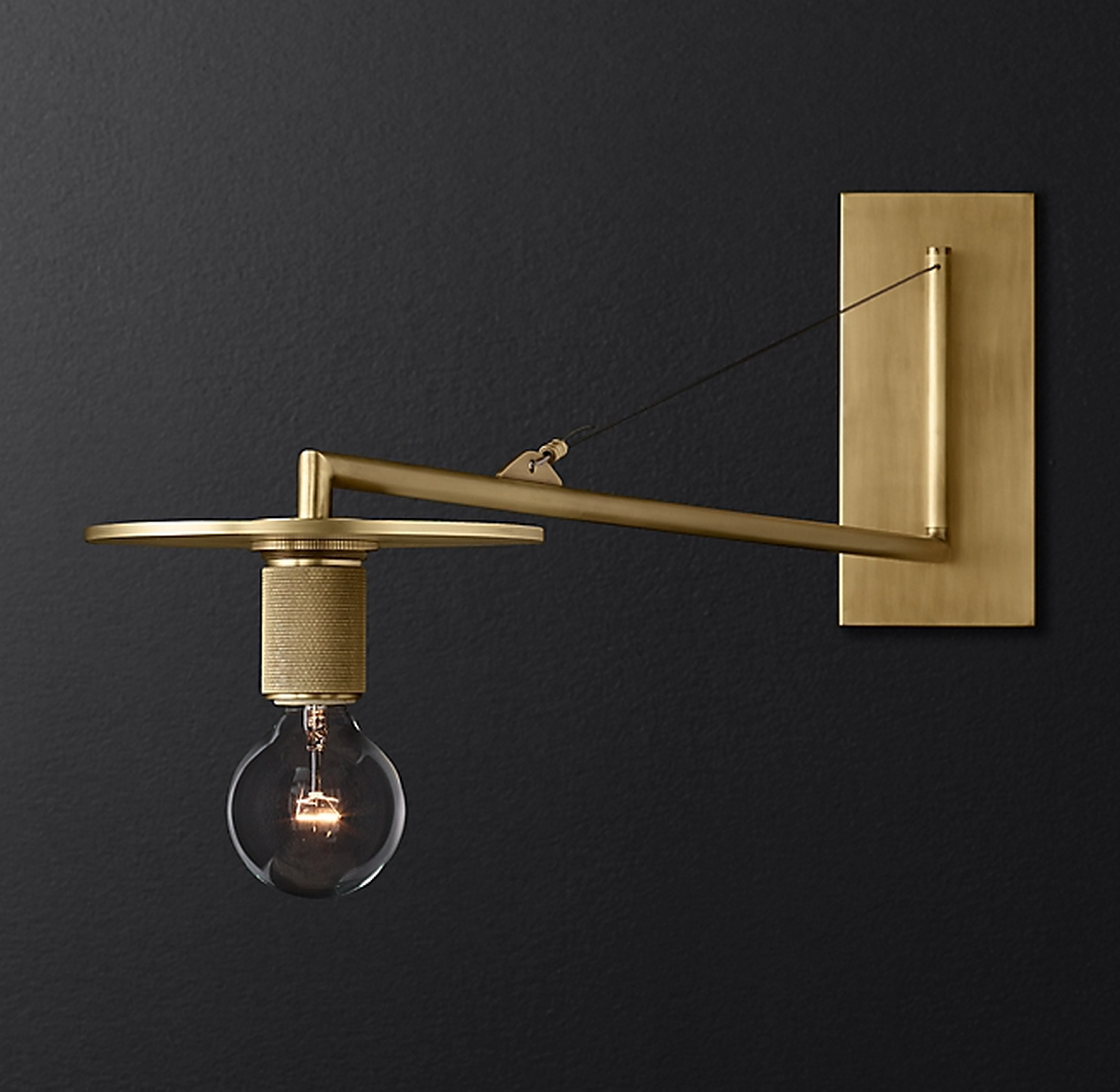 UTILITAIRE DISK SWING-ARM SCONCE - RH
