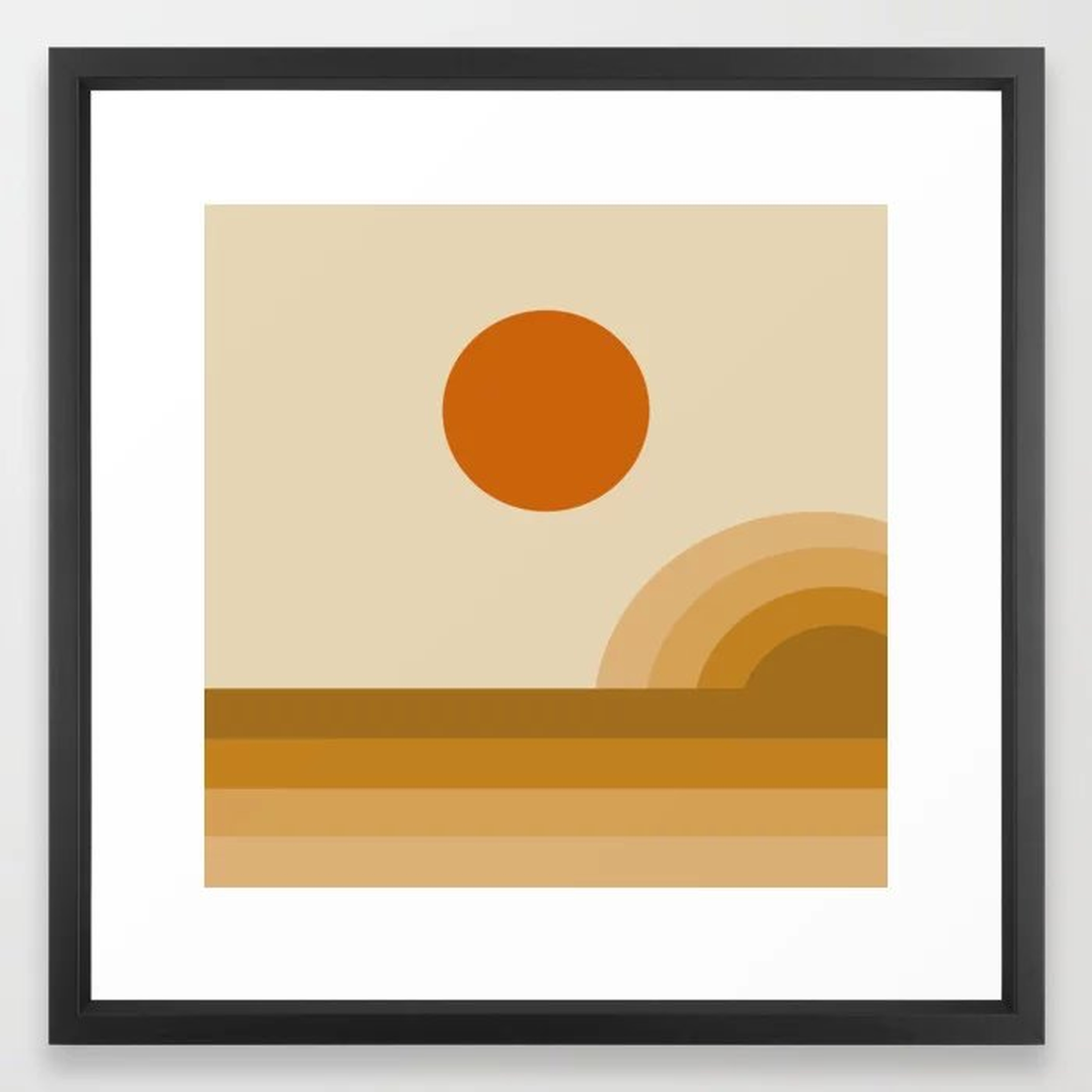 Sunset II (Retro) Framed Art Print - Society6