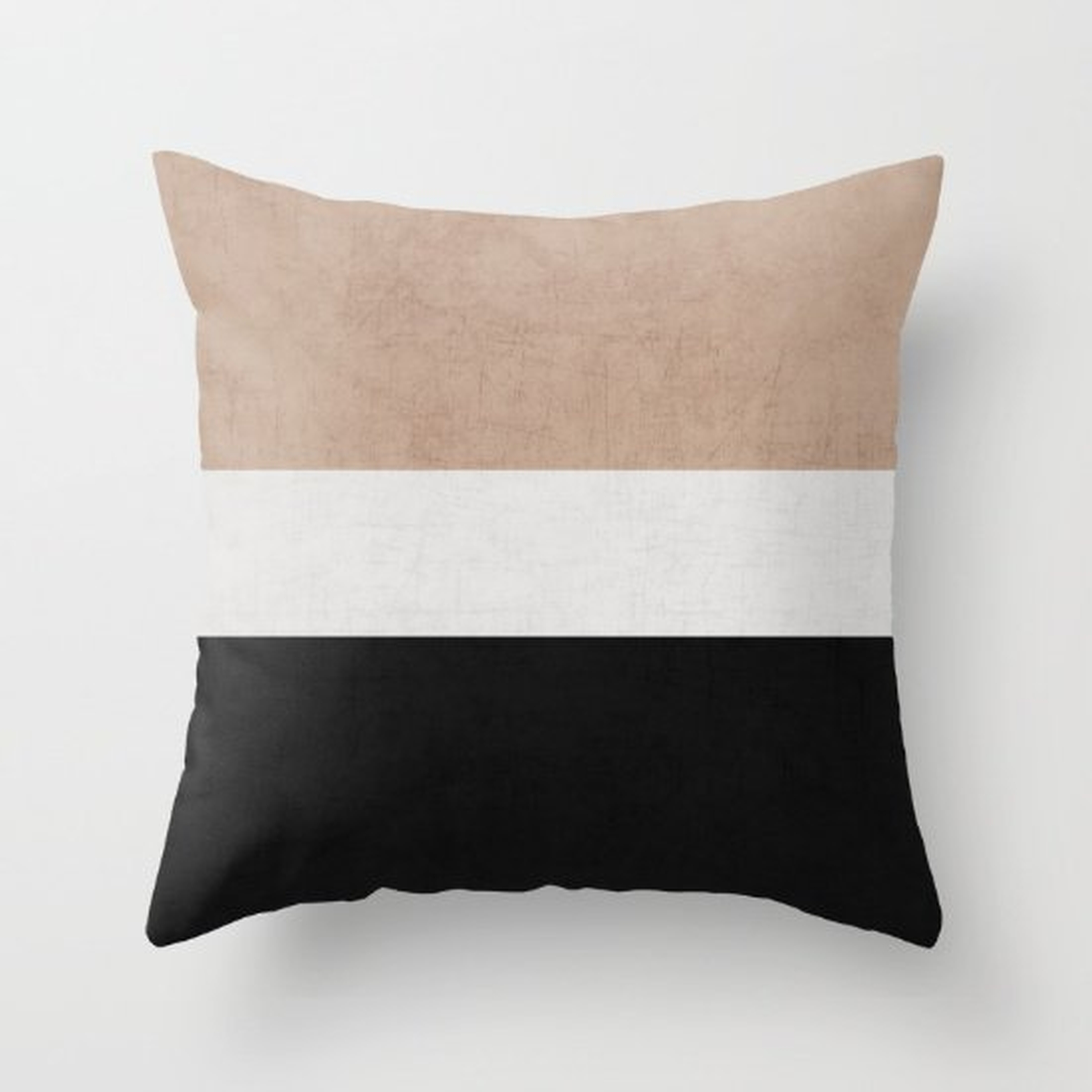 Classic - natural, cream and black Indoor Pillow - Polyester Insert - Society6