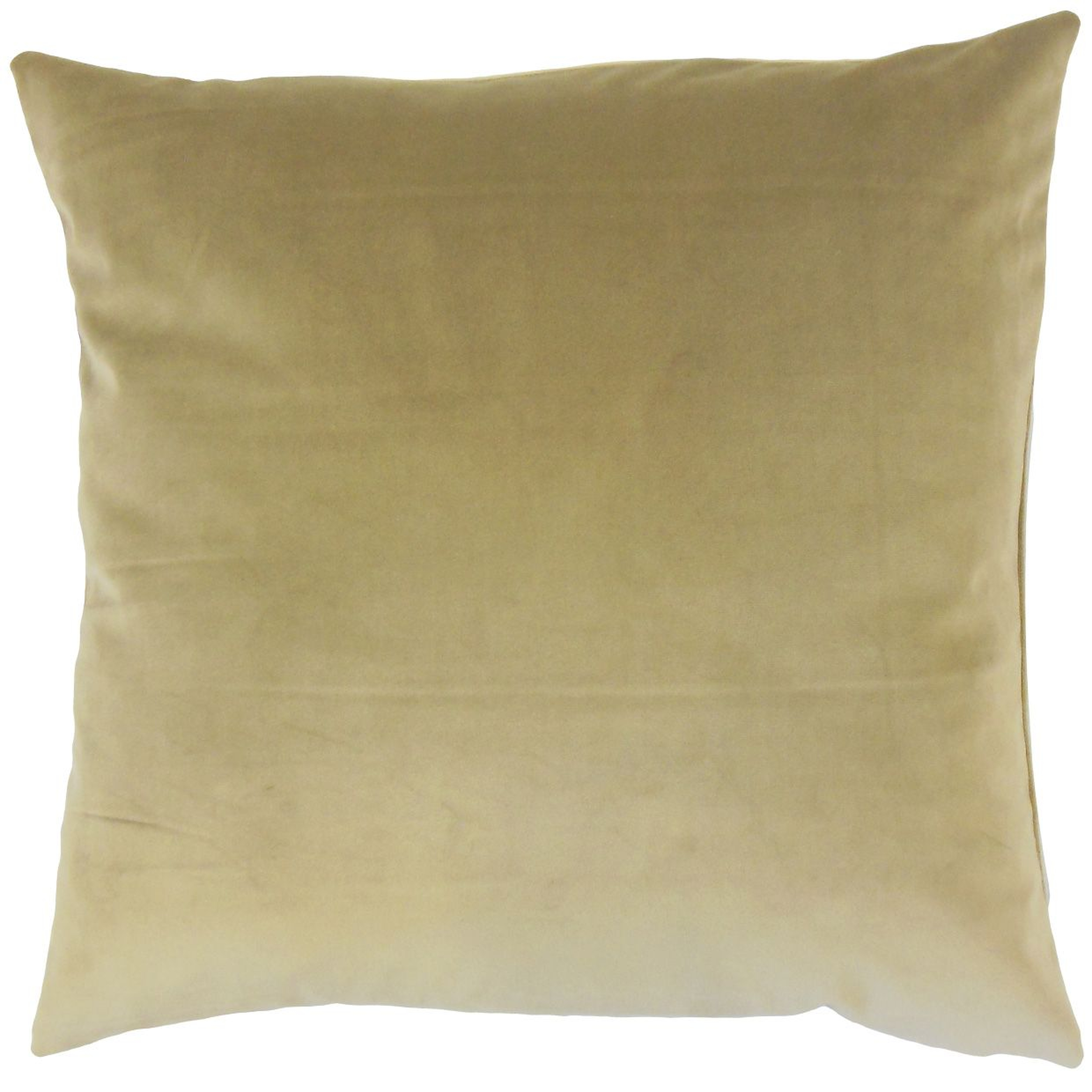 Classic Velvet Pillow, Olive, 18" x 18" - Havenly Essentials