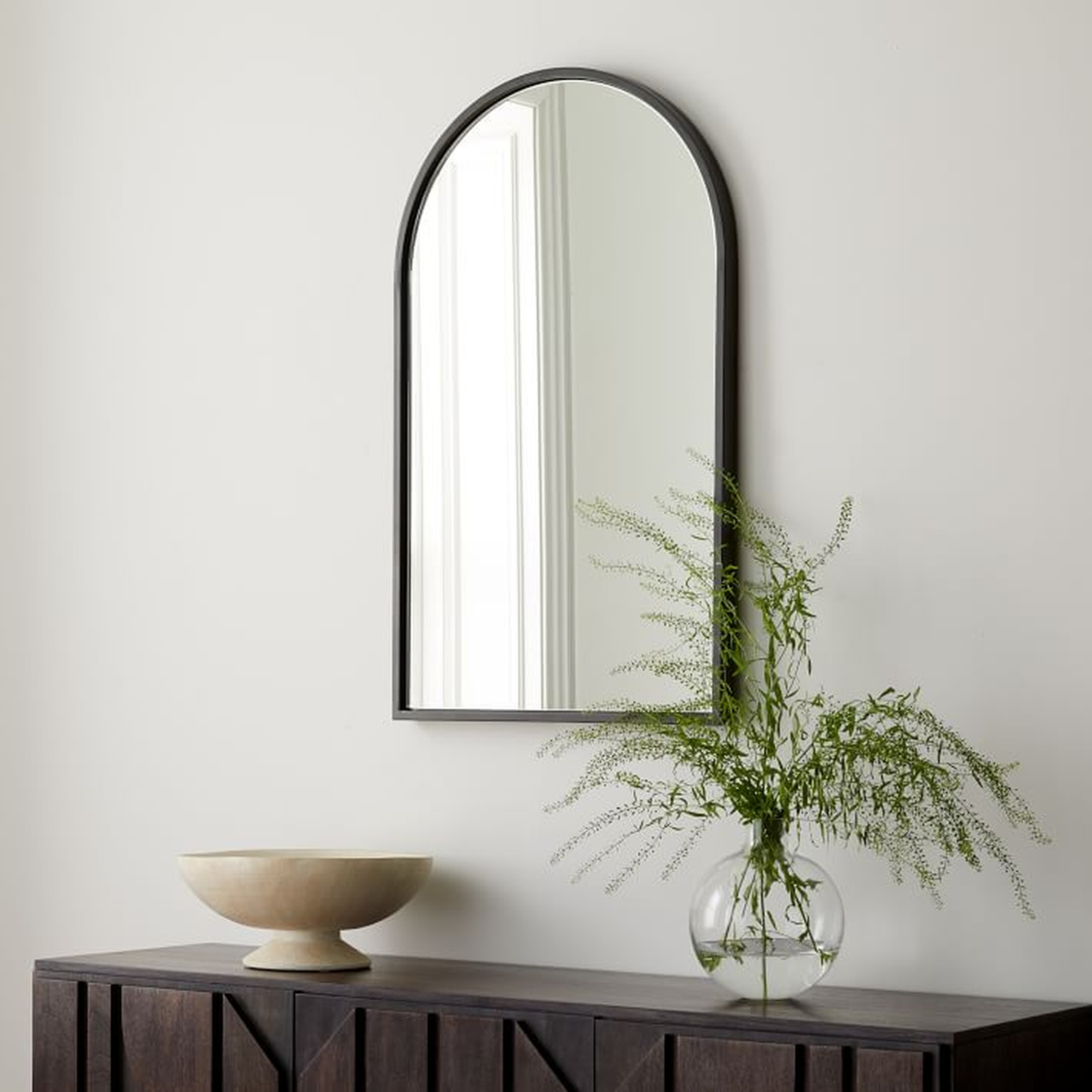 Metal Framed 36" Arched Wall Mirror - West Elm
