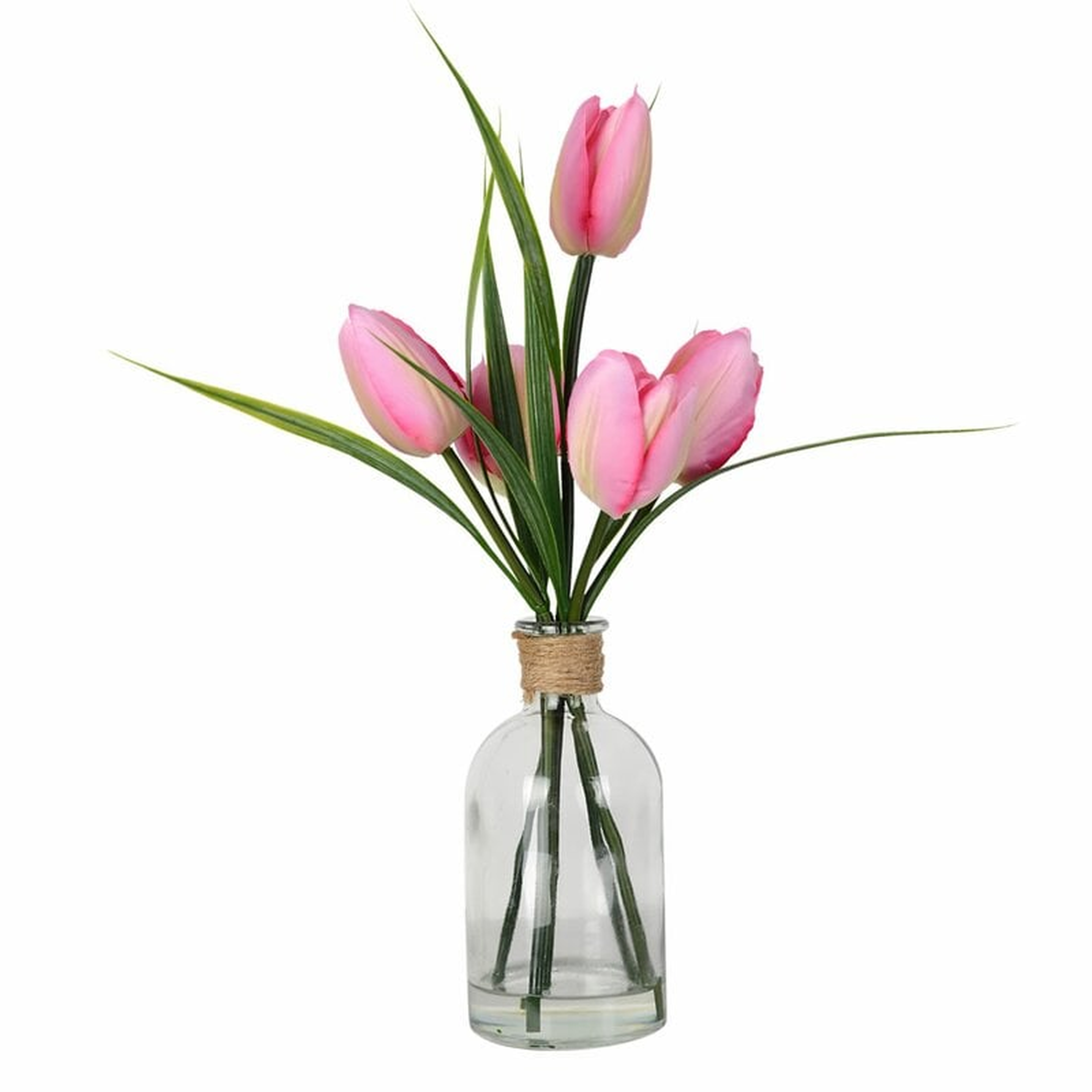 Tulip Floral Arrangement in Vase - Wayfair