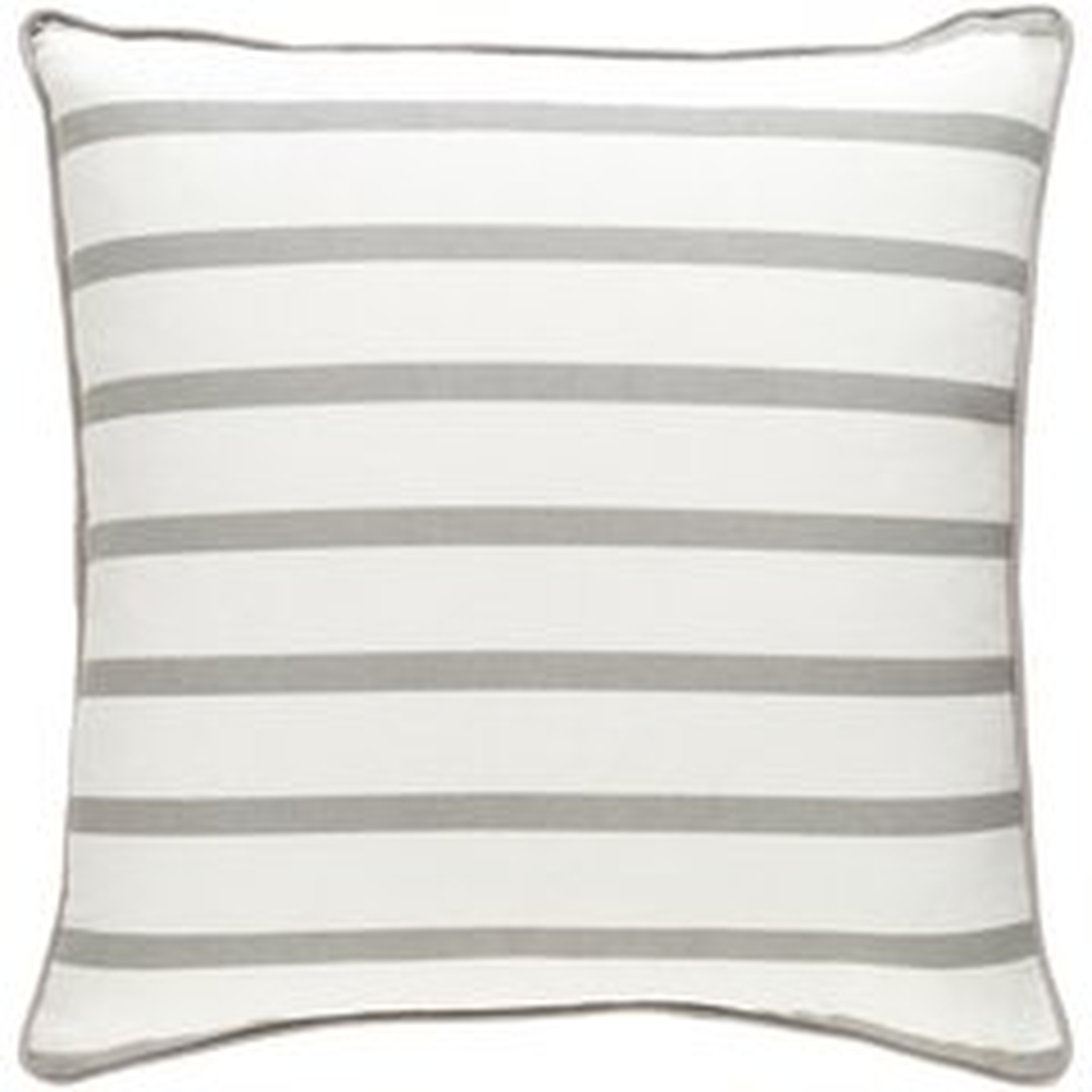 Glyph Striped Pillow, Gray, 18" x 18" - Surya