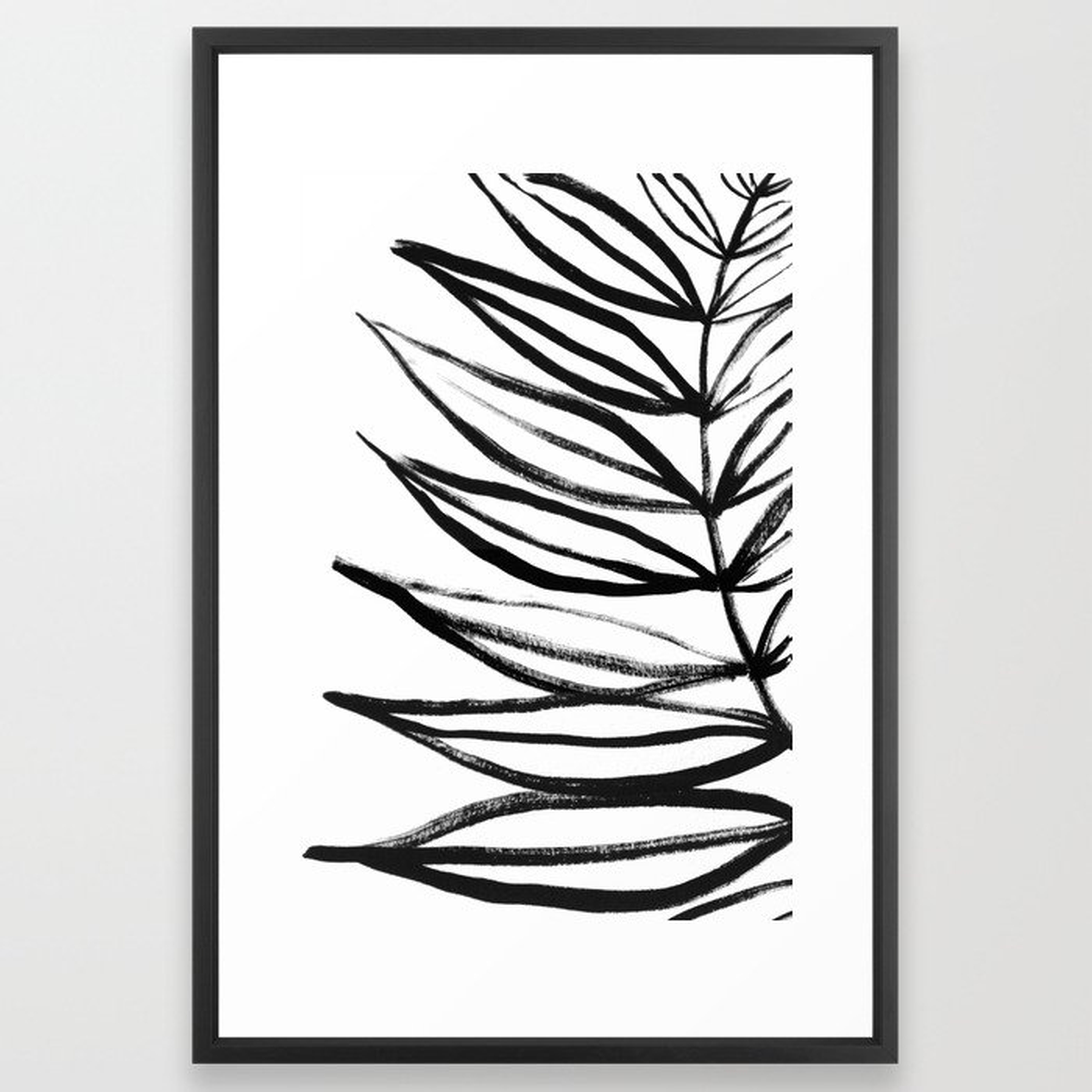 Palm leaf Framed Art Print By Martyna Jan - Society6