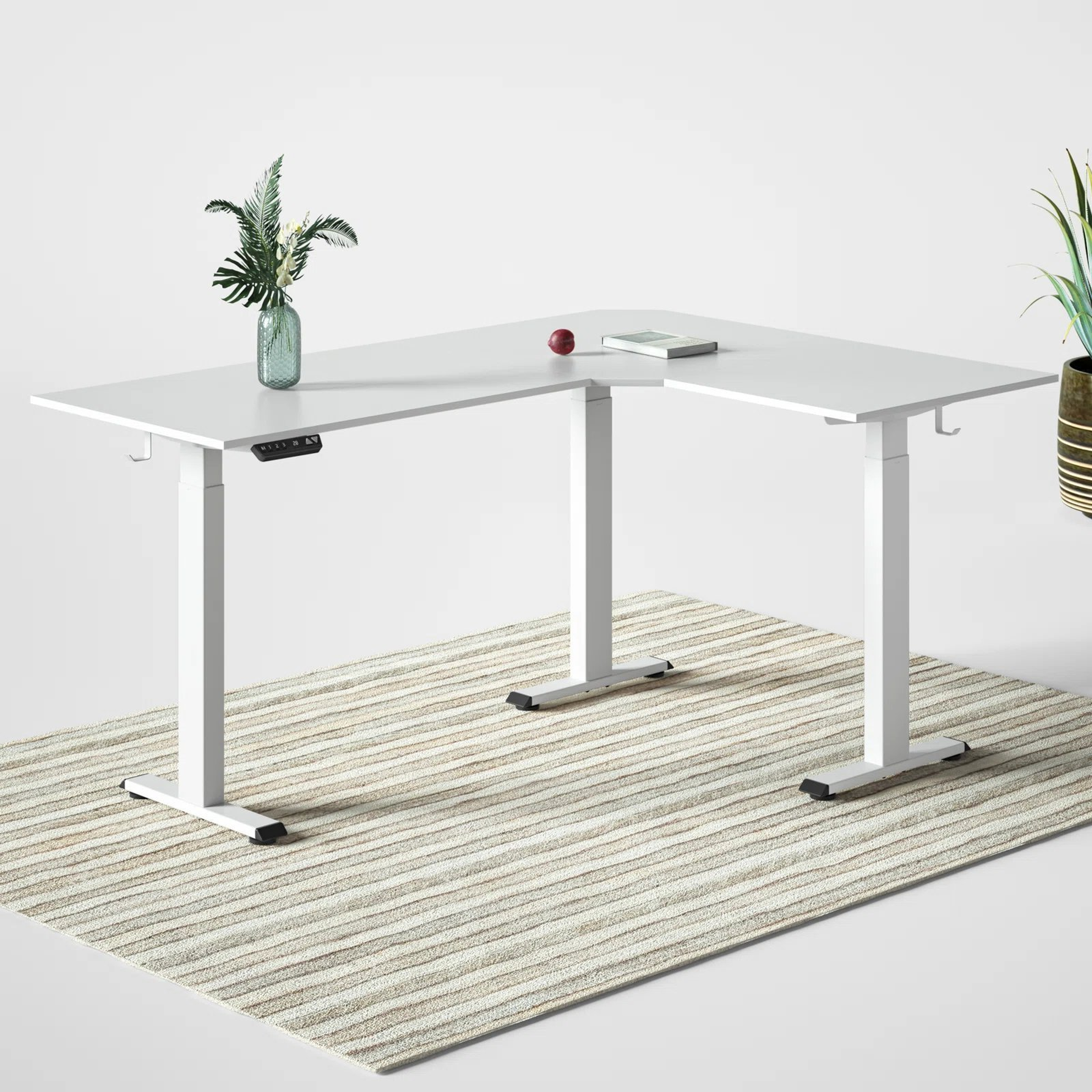 Juilo Height Adjustable L-Shape Standing Desk - Wayfair
