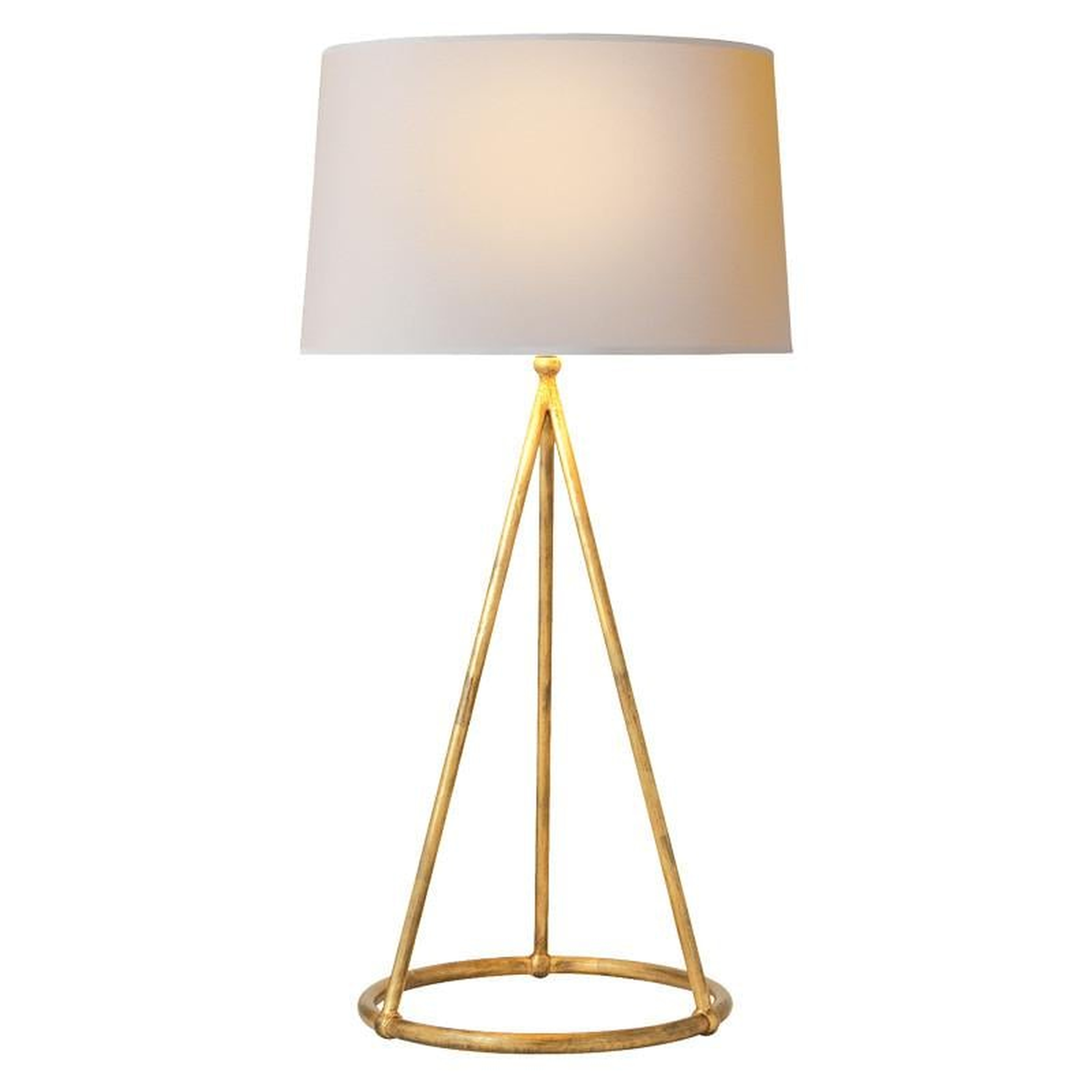 Nina Tapered Table Lamp, Gilded Iron - McGee & Co.