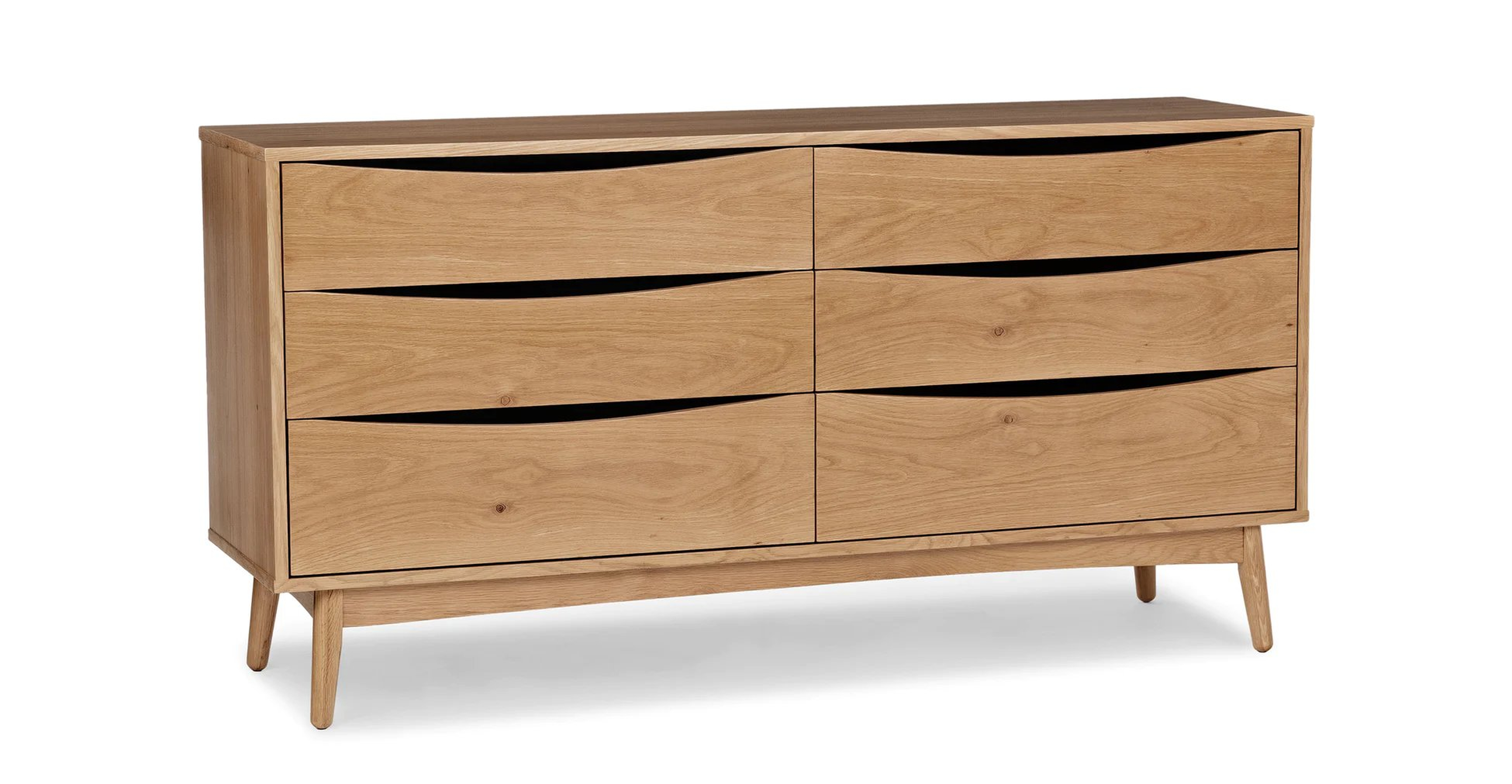 Culla 6 Drawer Double Dresser Oak - Article