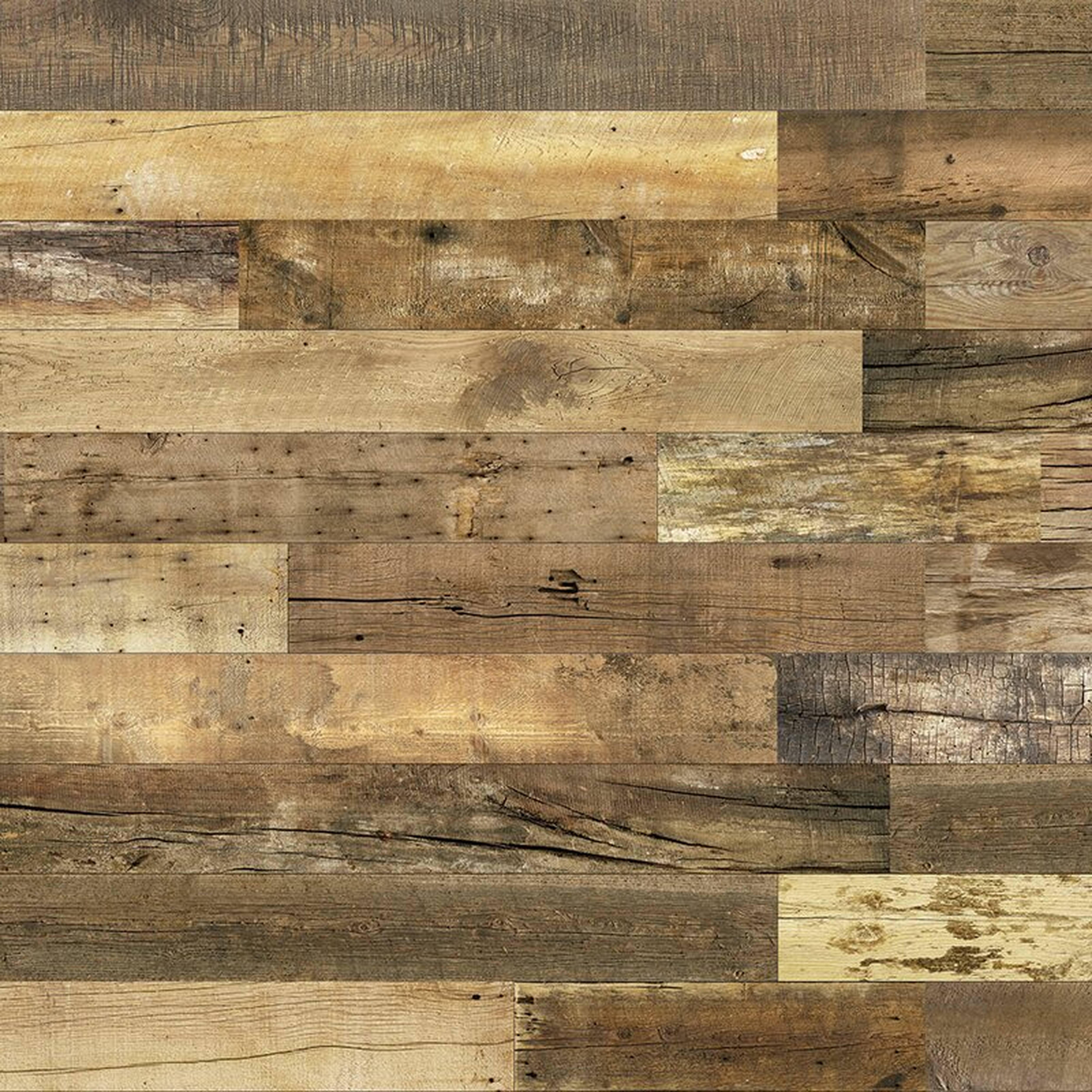 Barnwood Collection 6" x 64" Reclaimed Engineered Wood Wall Paneling // Urban cowboy - Wayfair