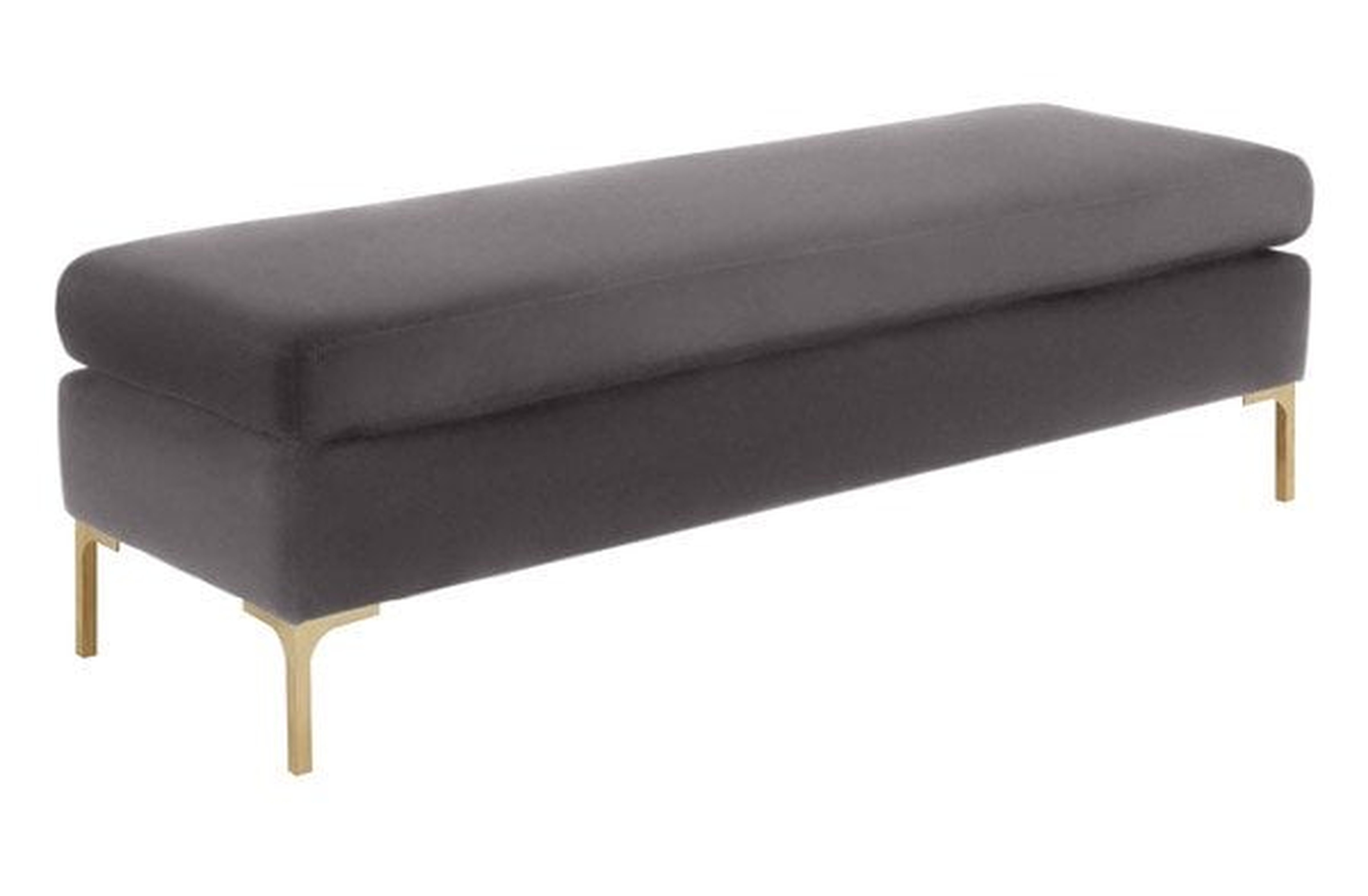 Melanie Morgan Textured Velvet Bench - Maren Home