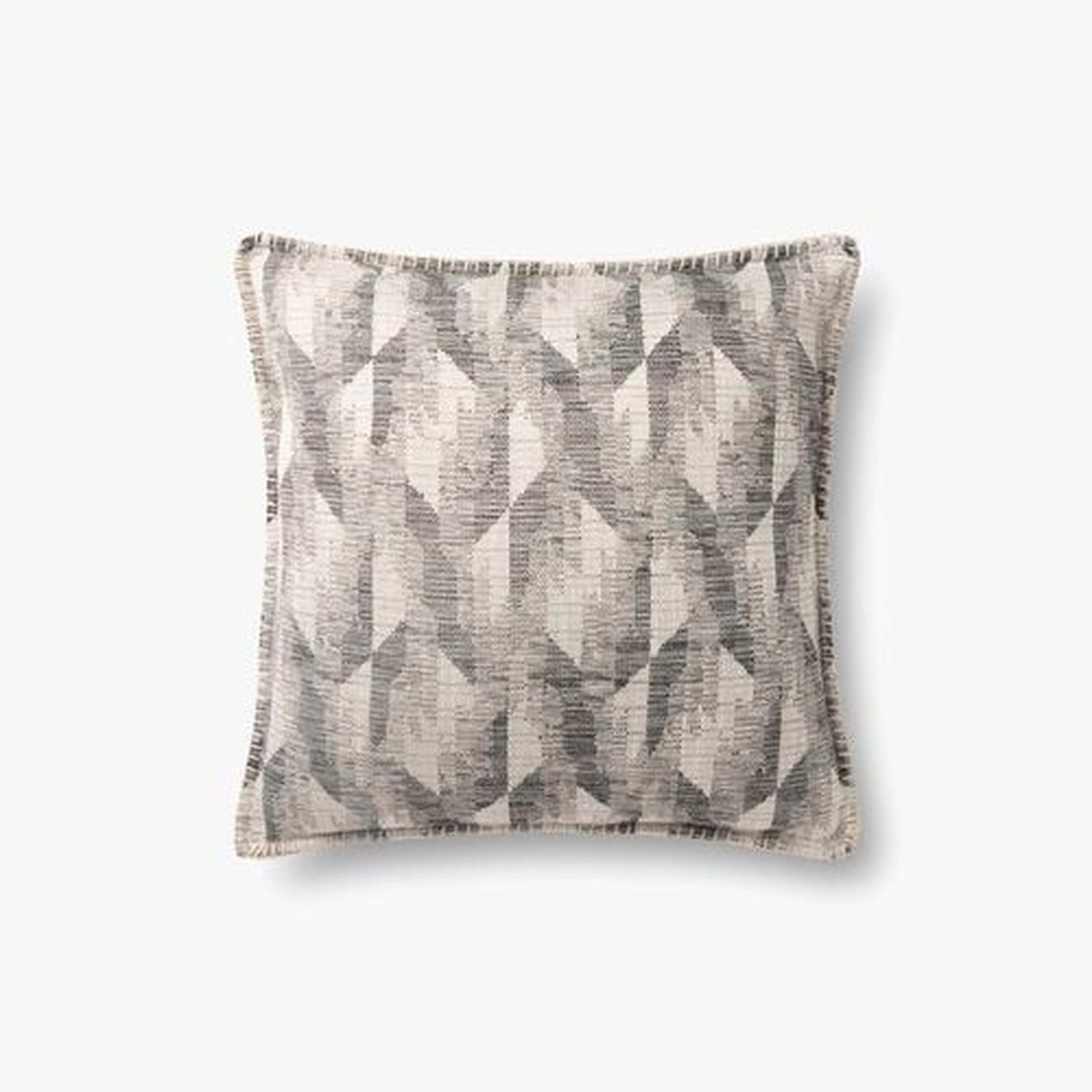 Loloi Pillows Grey 18" x 18" Cover w/Poly - Loloi Rugs