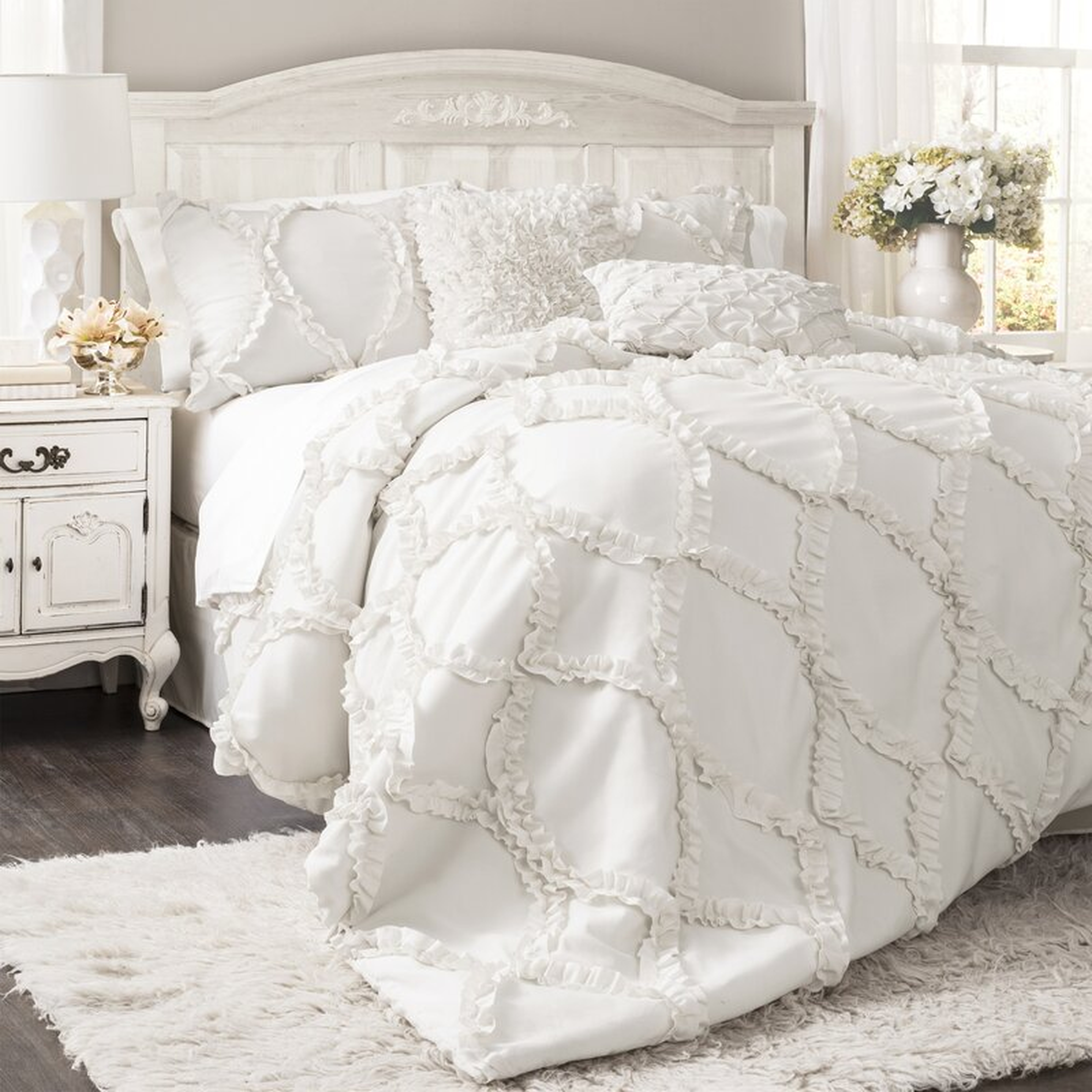 Erion Comforter Set - KING in WHITE - Wayfair