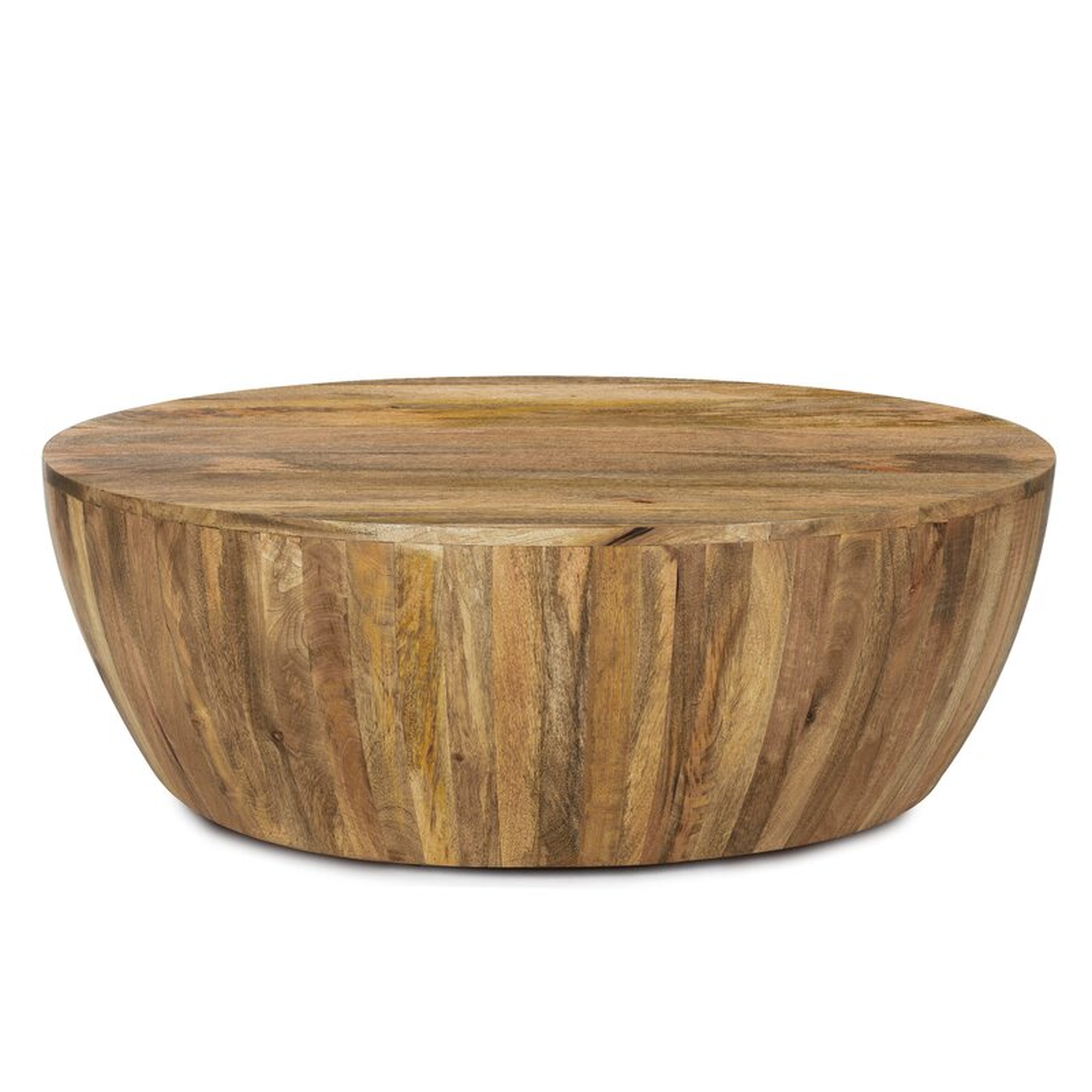 Natural Vivienne Solid Wood Drum Coffee Table - Wayfair