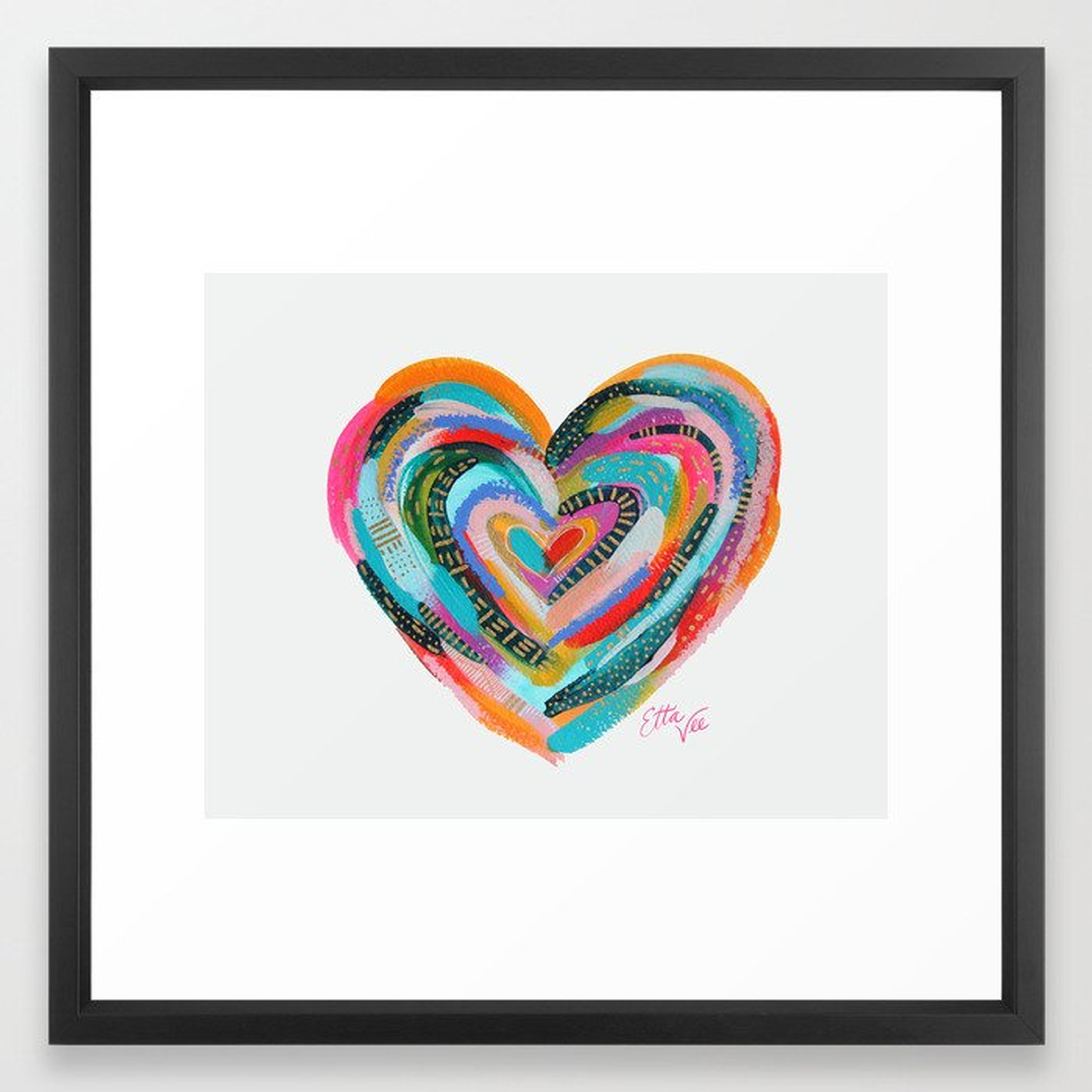 Art Heart no.1 Framed Art Print by EttaVee - Society6