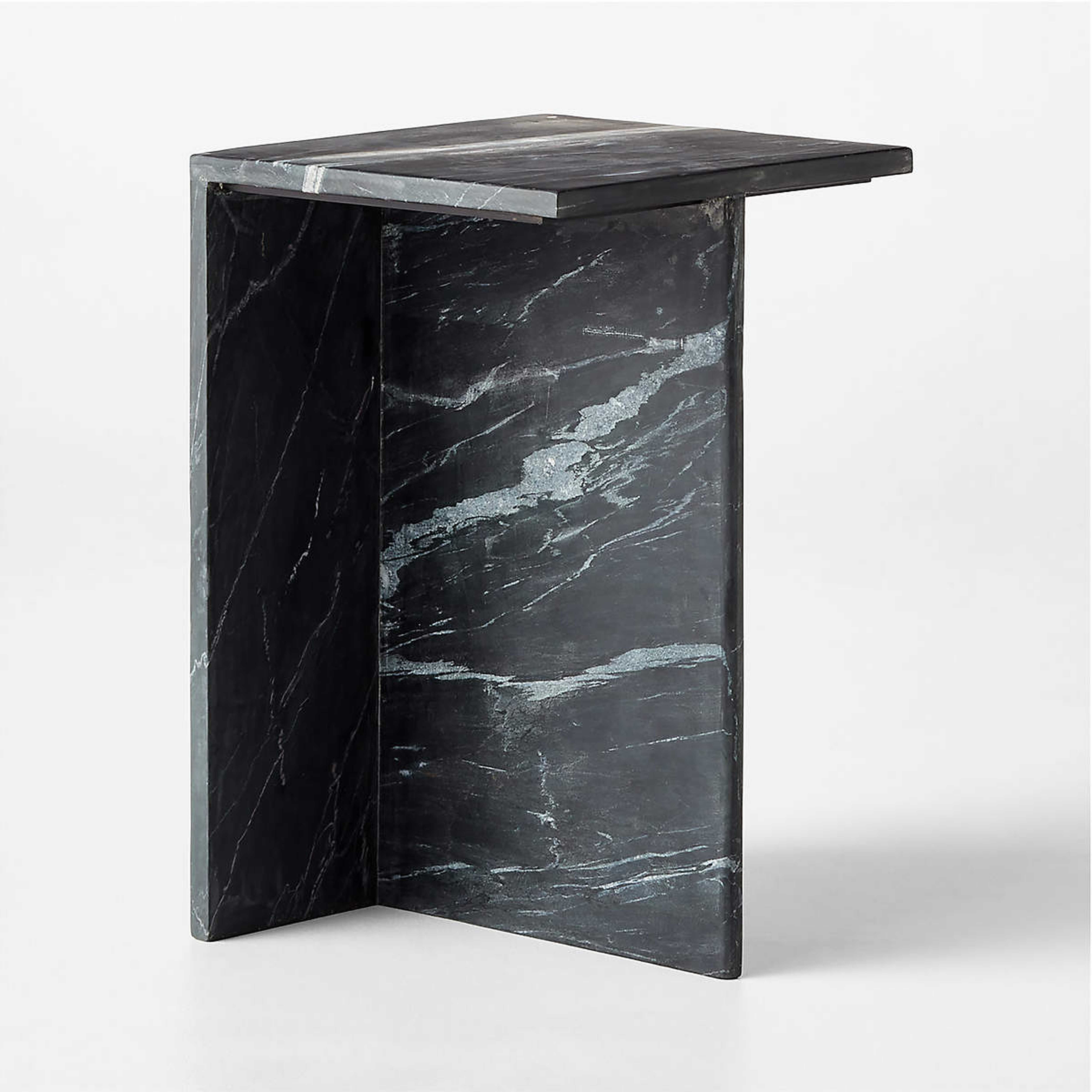 T Black Marble Tall Table - CB2